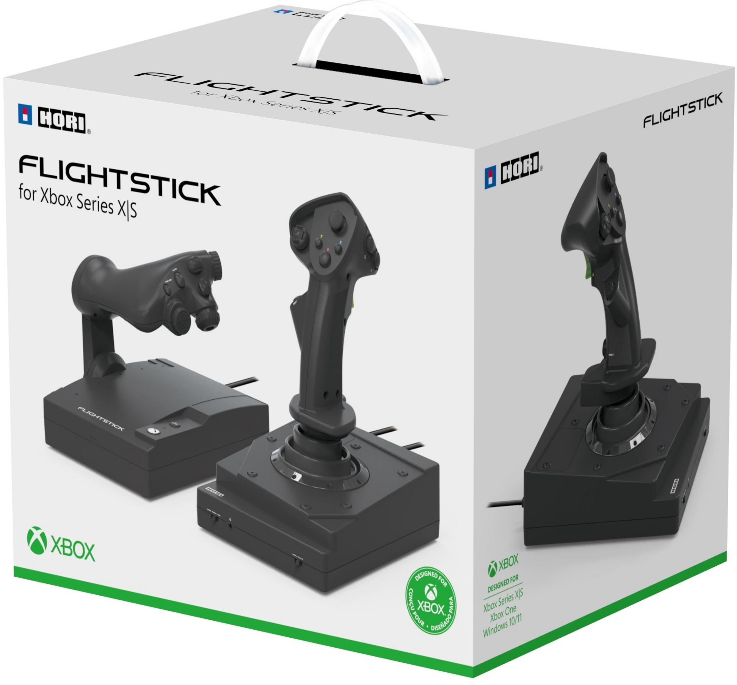 Flightstick HORI para Xbox Series X|S en su embalaje.