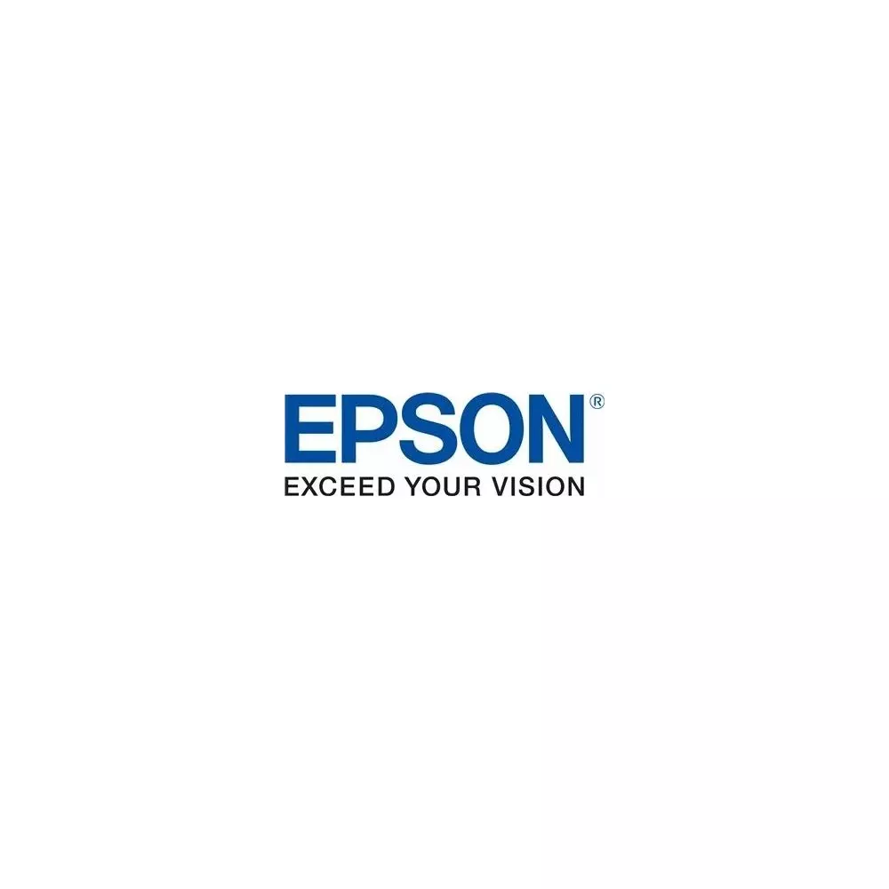 Logo Epson in blu con lo slogan 'Exceed Your Vision'.