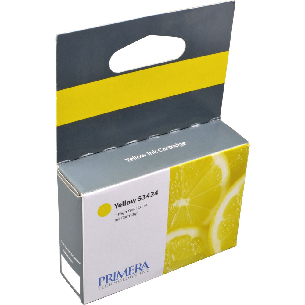 Confezione cartuccia inchiostro gialla, modello 53424, con design limone.