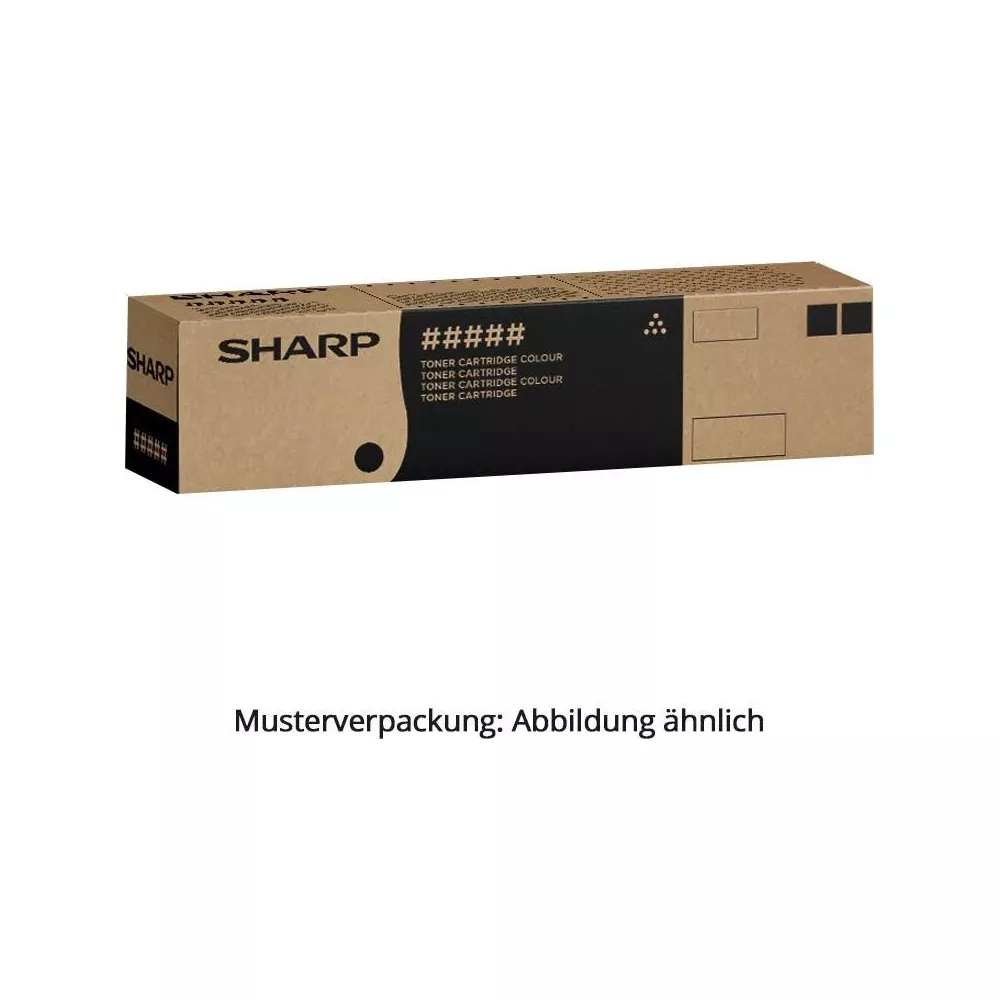 Confezione cartuccia toner Sharp con testo e simboli.