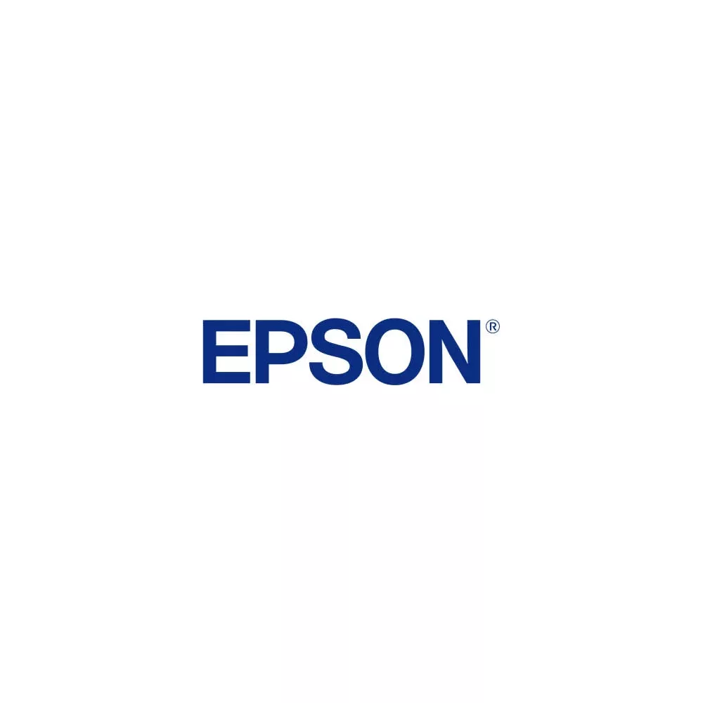Niebieskie logo EPSON na białym tle.