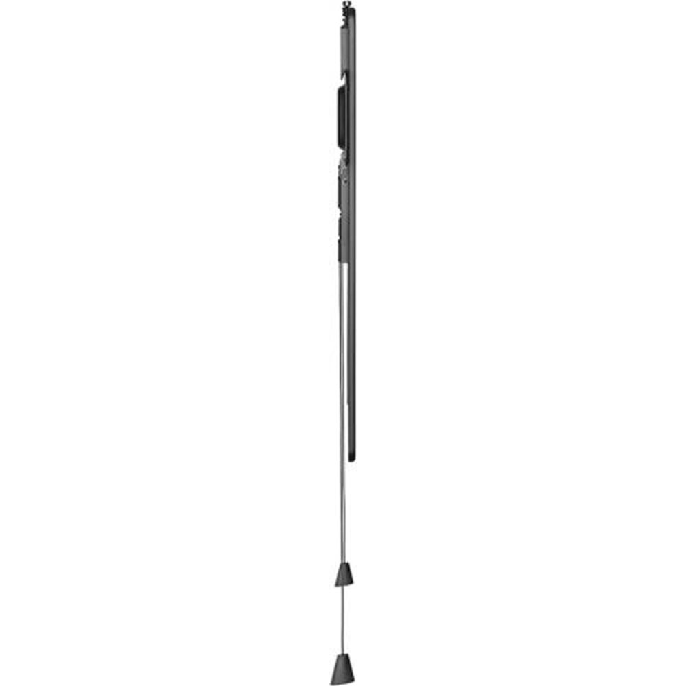 Ein grauer, schlanker Gegenstand mit einem Kabel und zwei kegelförmigen Gewichten.