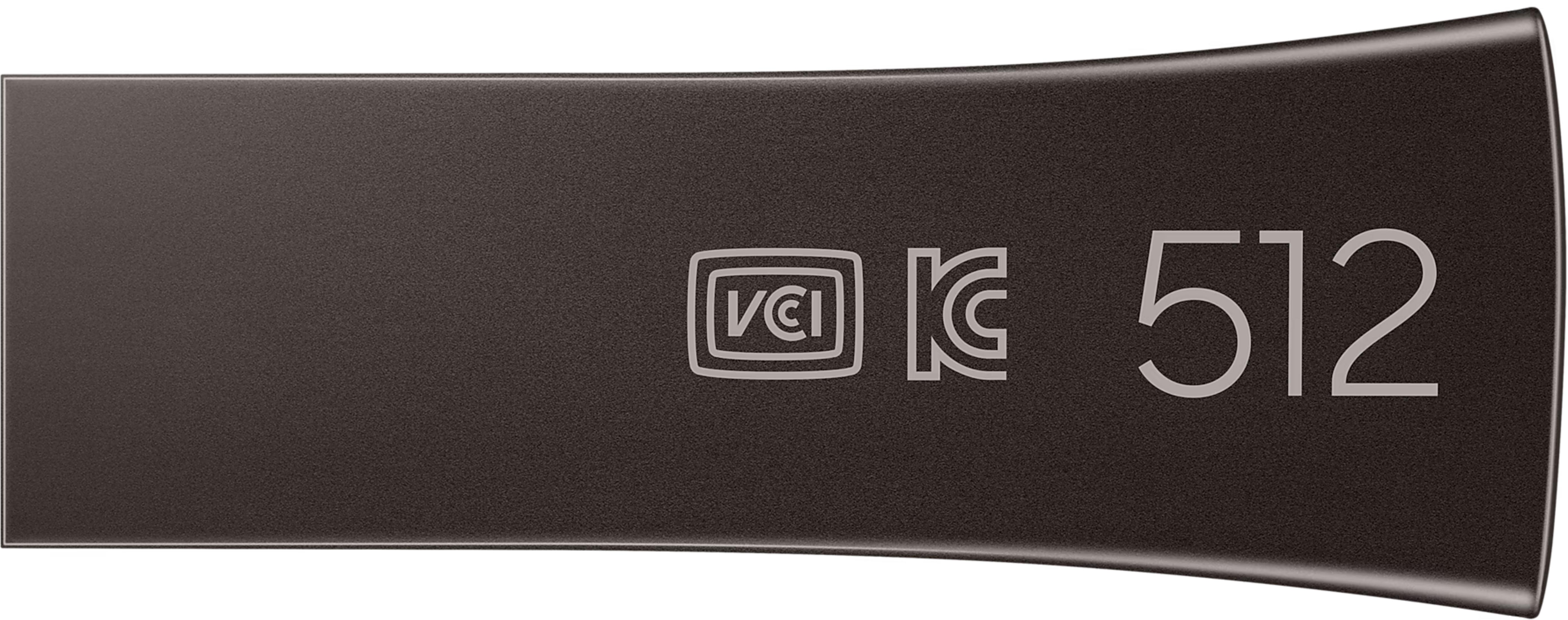 Ciemnoszary pendrive 512 GB z logo FCC.