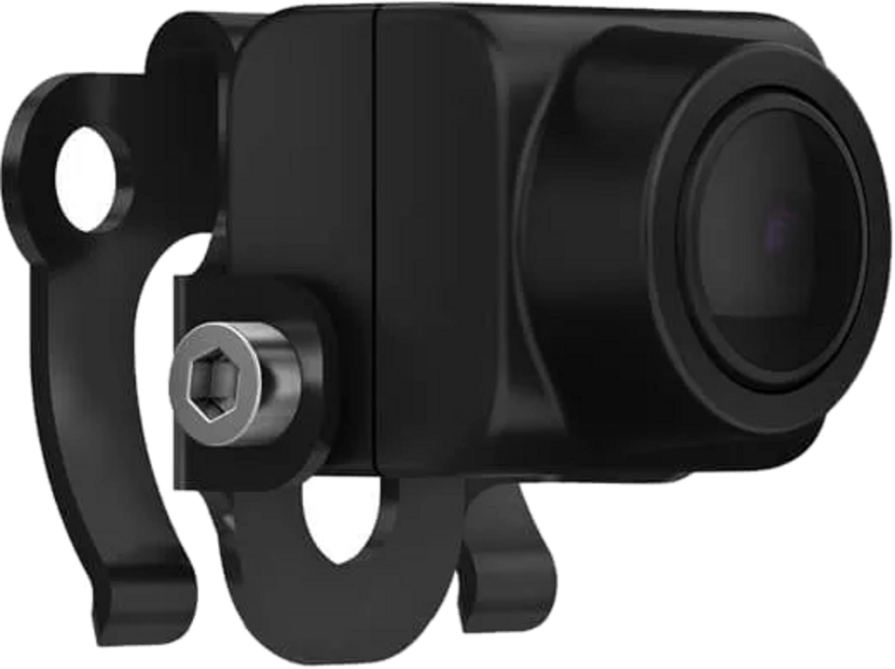 Petite caméra noire avec support et vis.