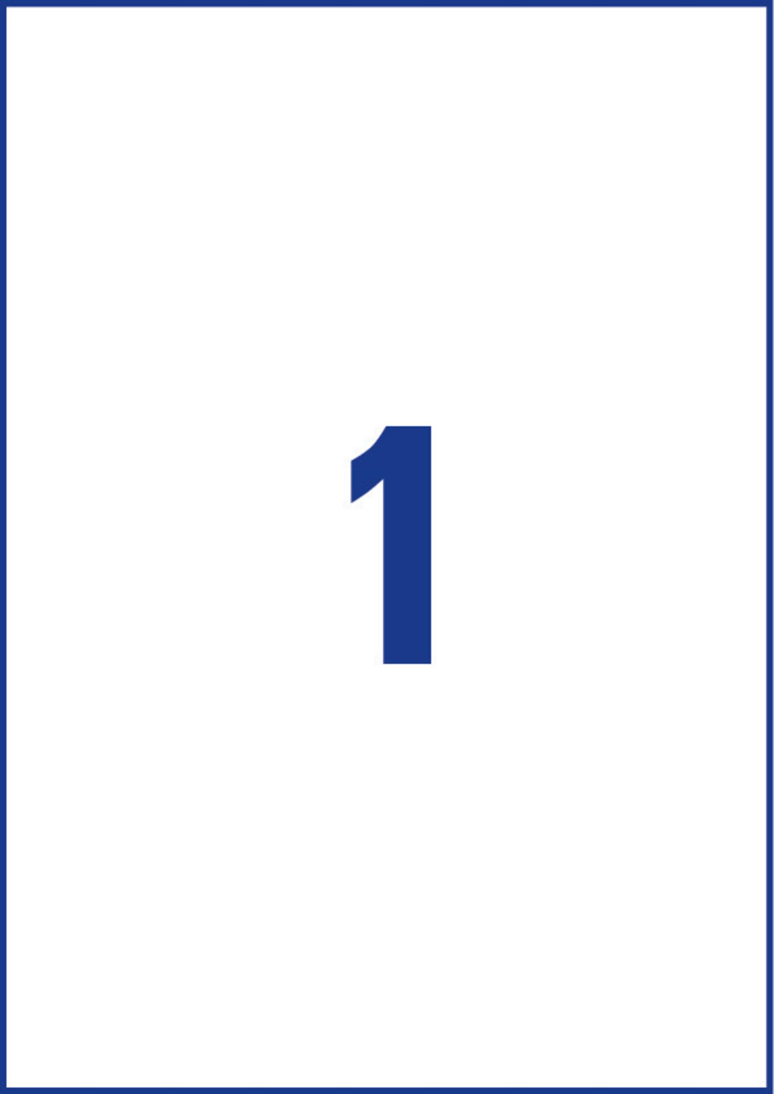 Die Zahl 1 in Dunkelblau auf weißem Hintergrund.