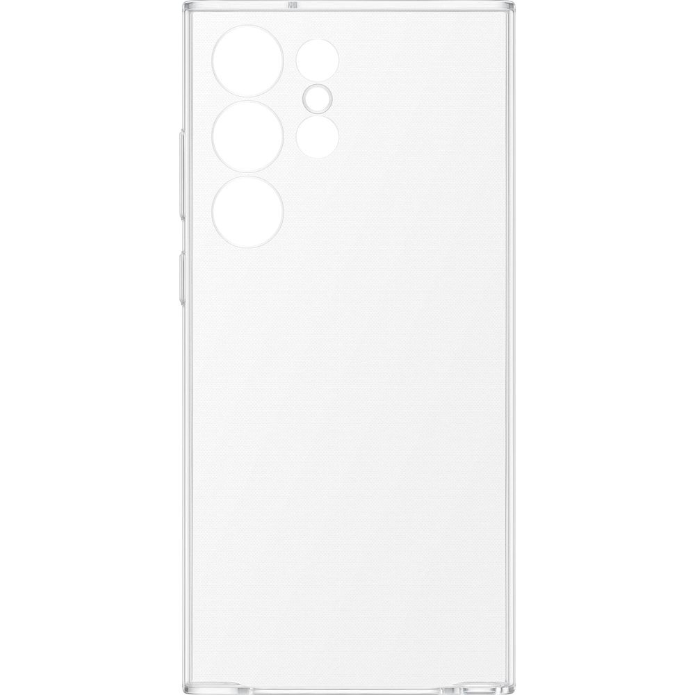 Przezroczyste etui na telefon z wycięciami na obiektywy aparatu.