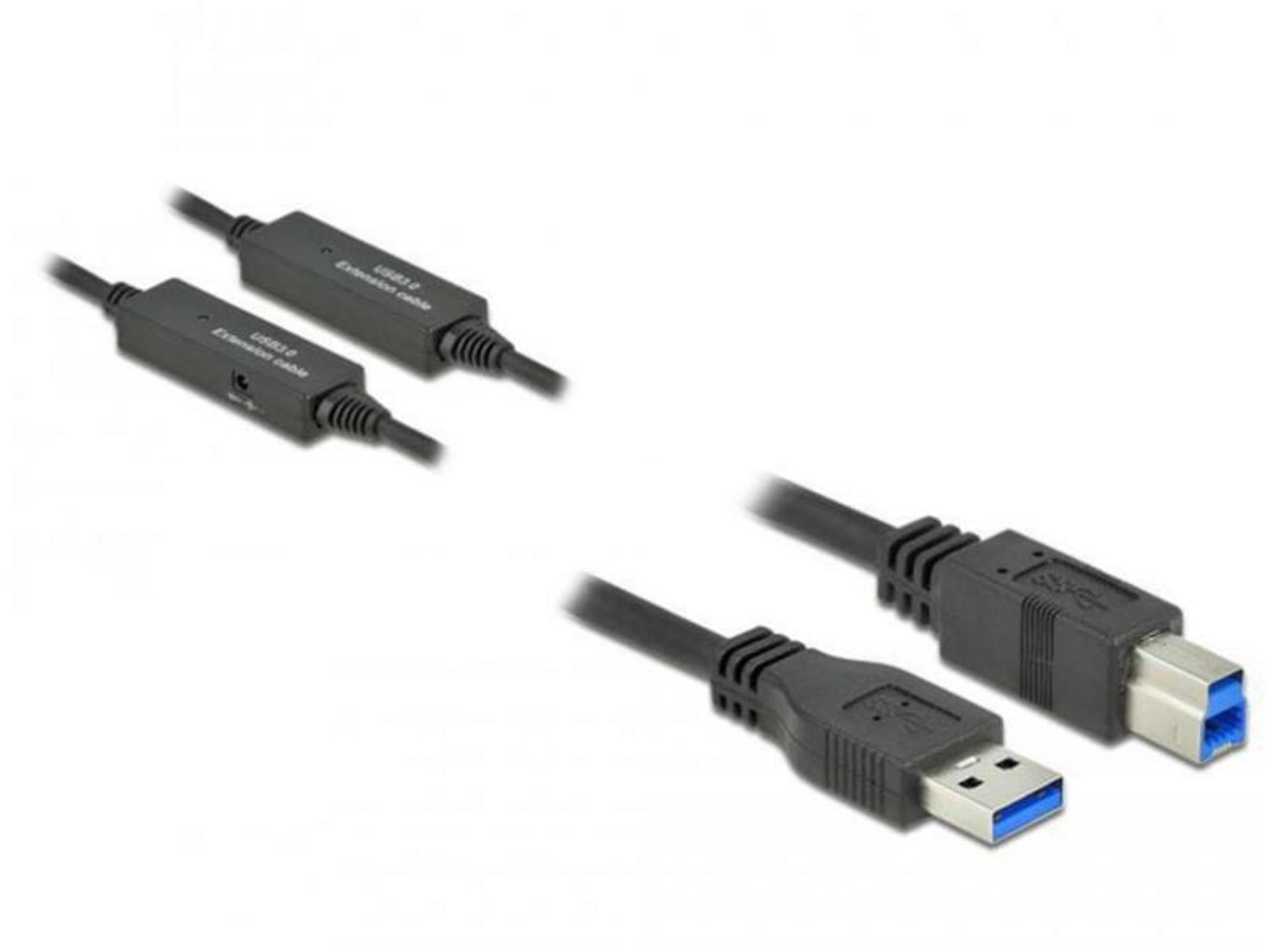 Due cavi di prolunga USB 3.0 neri con connettori diversi.