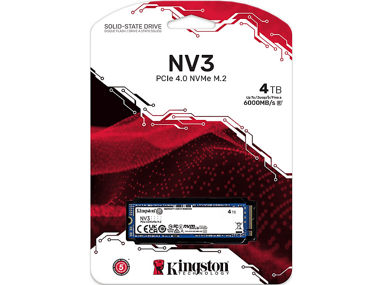 KINGSTON NV3 SNV3S/4000G 6000/5000MB/s M.2 2280 NVMe M.2 via NVMe