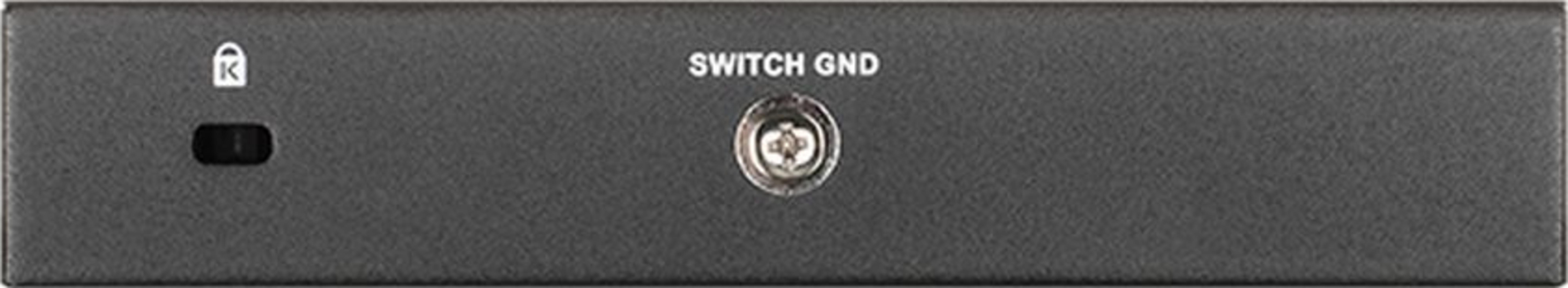 Dispositivo nero con simbolo lucchetto e etichetta "SWITCH GND".
