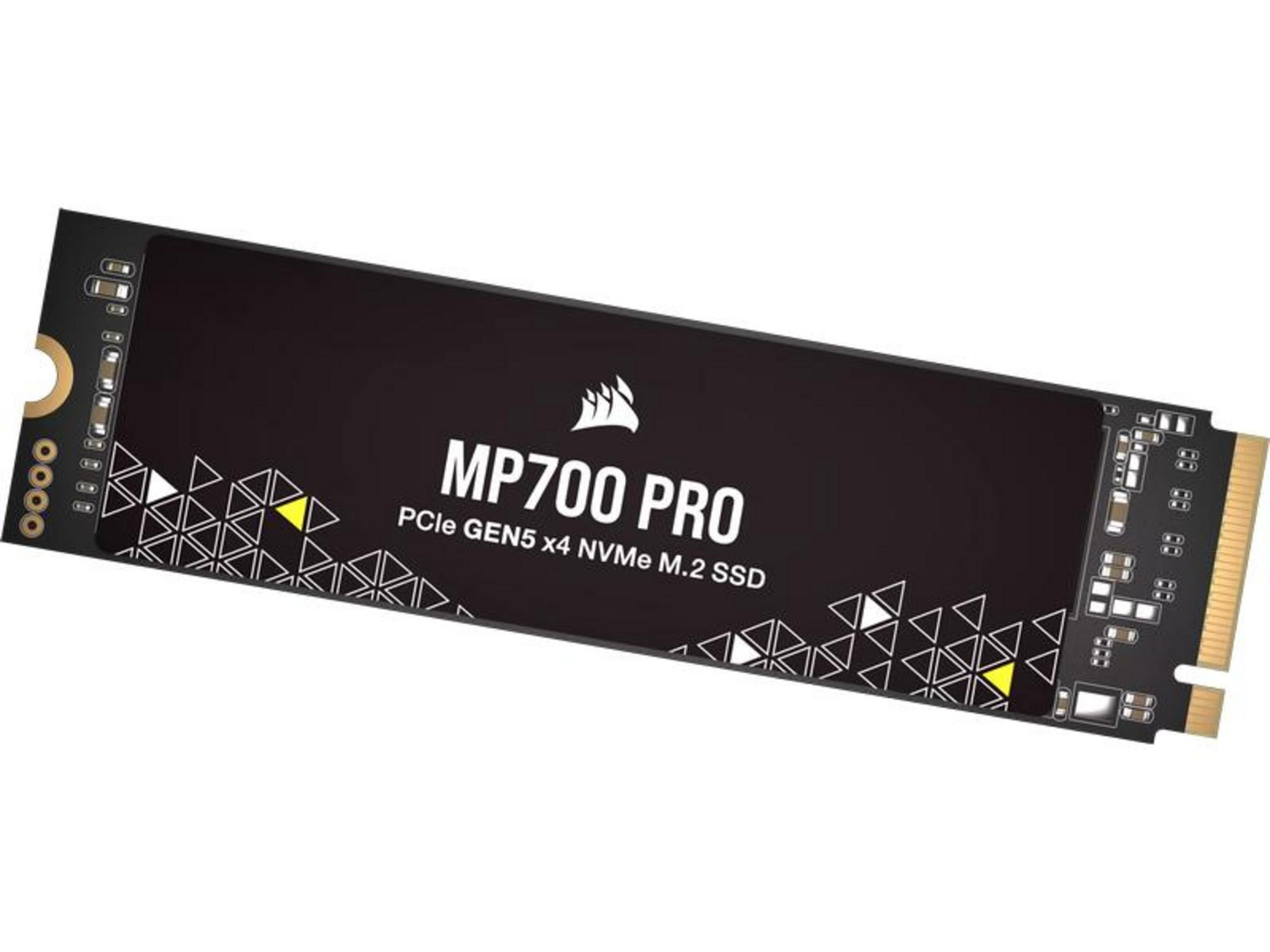 SSD M.2 NVMe Corsair MP700 PRO con interfaccia PCIe Gen5 x4.