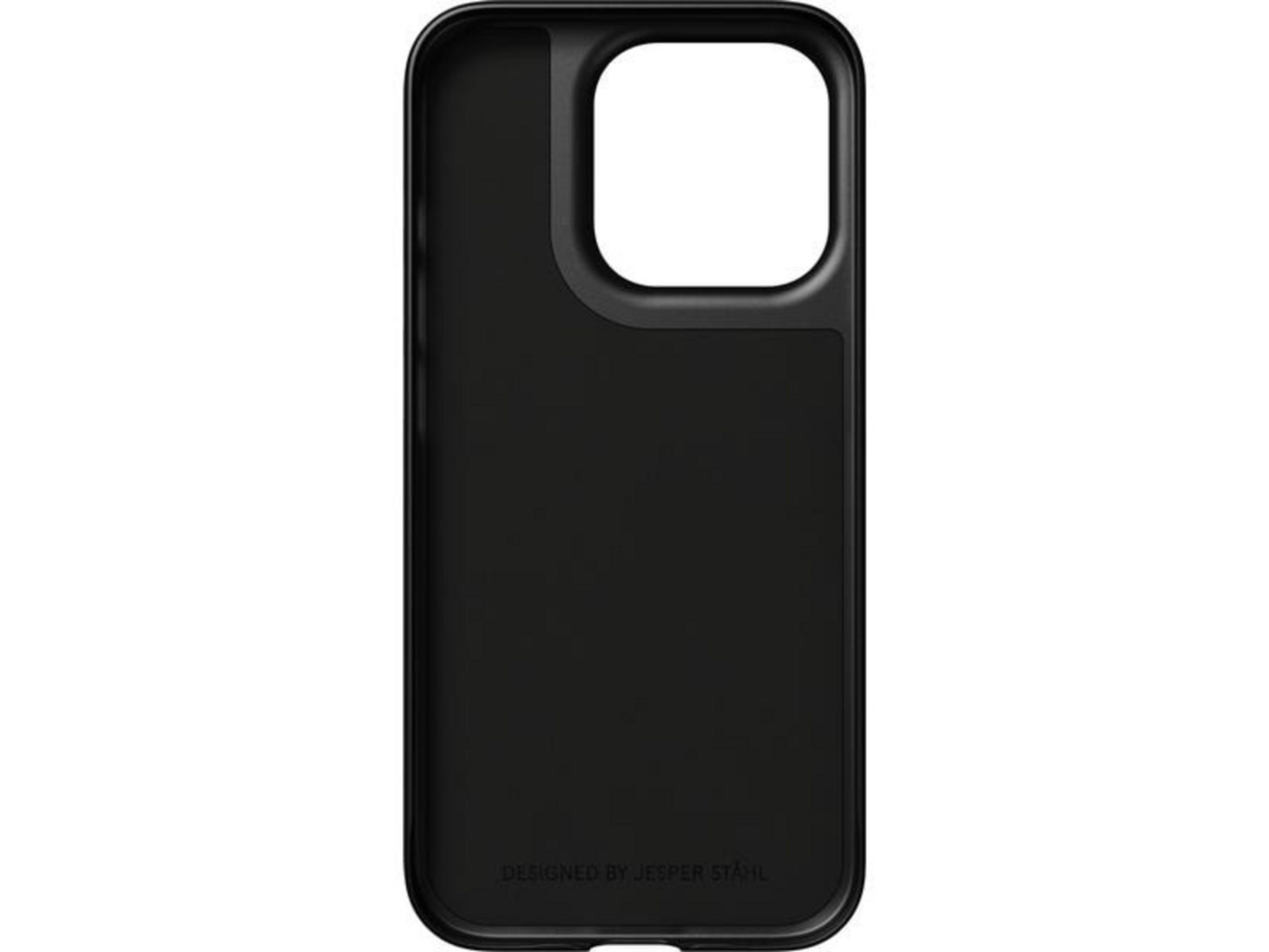 Schwarze Handyhülle mit Ausschnitt für Kameraobjektive. Design von Jesper Ståhl.
