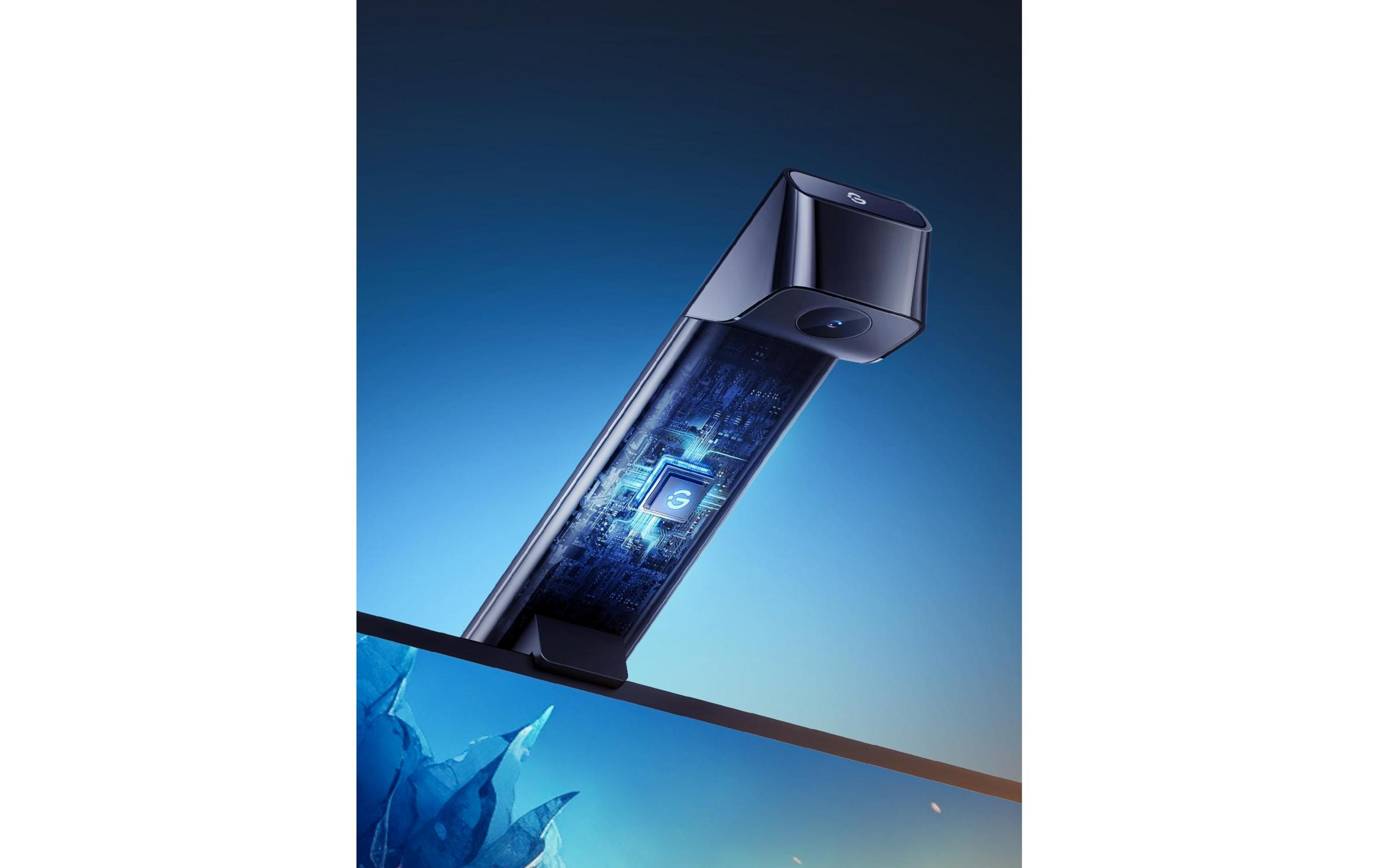 Zwarte smartphone met zichtbare printplaat en '5G'-symbool.