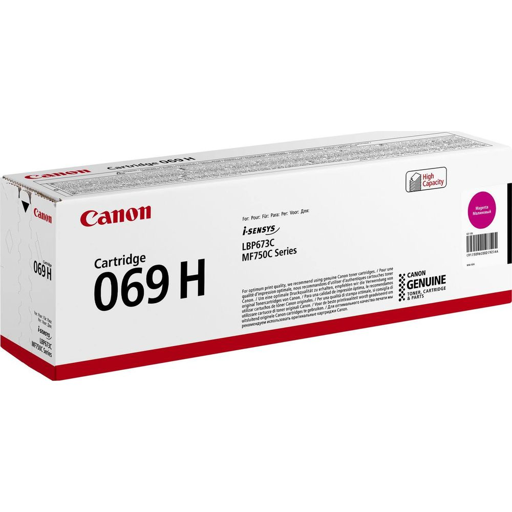 Toner Magenta Canon 069H Wysoka Pojemność do i-SENSYS LBP673C/MF750C.