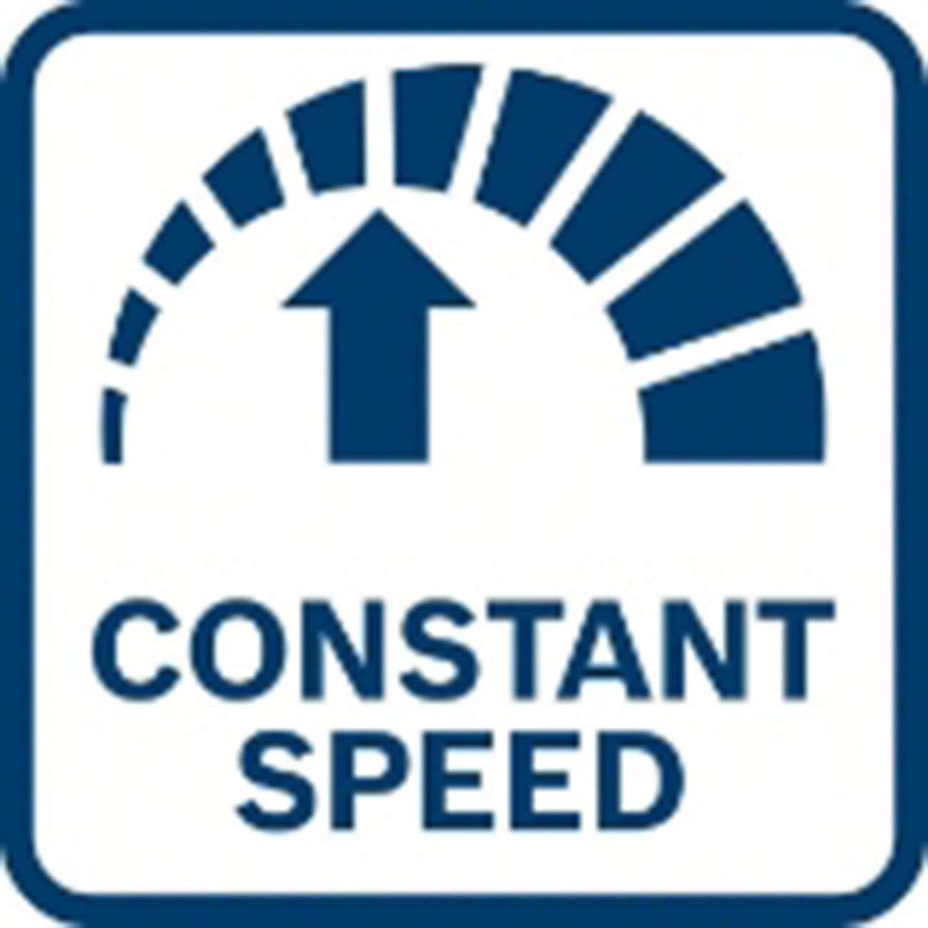 Symbole de vitesse constante avec flèche et échelle.