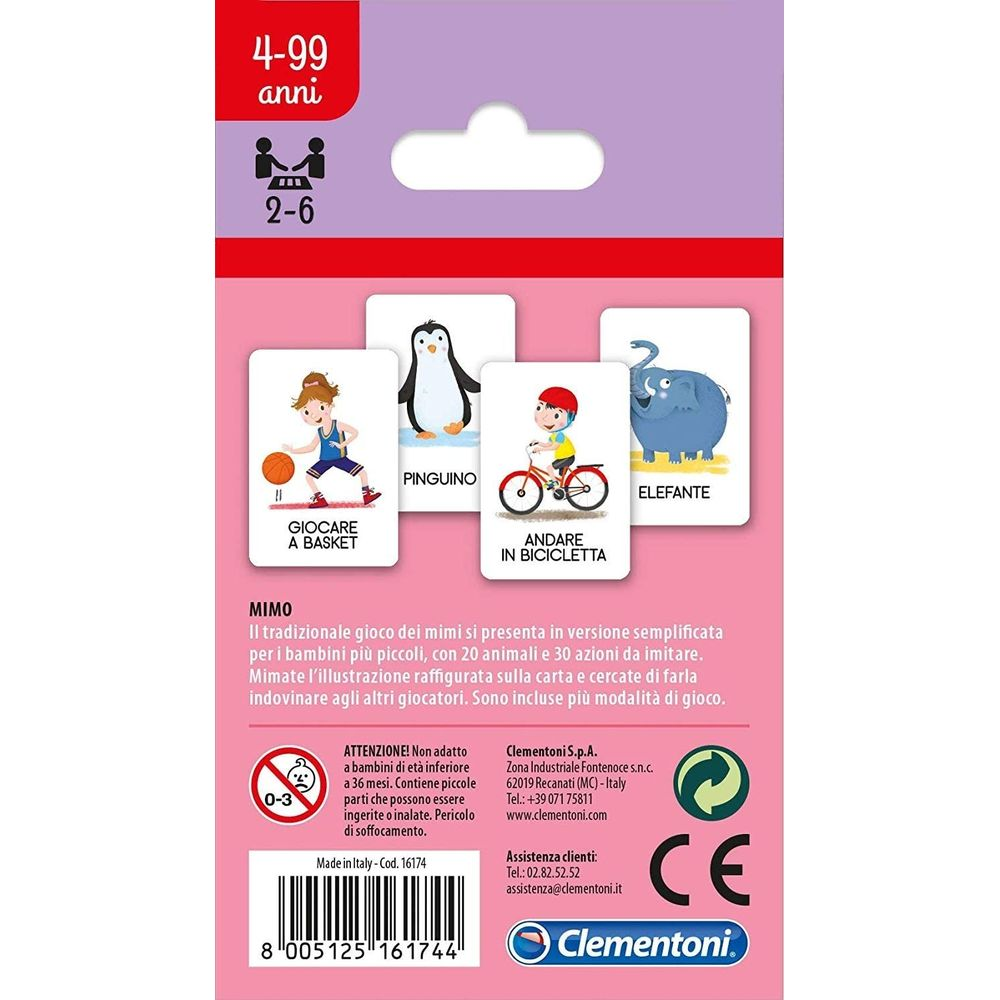 Karty do gry: chłopiec grający w koszykówkę, pingwin, dziecko na rowerze, słoń.