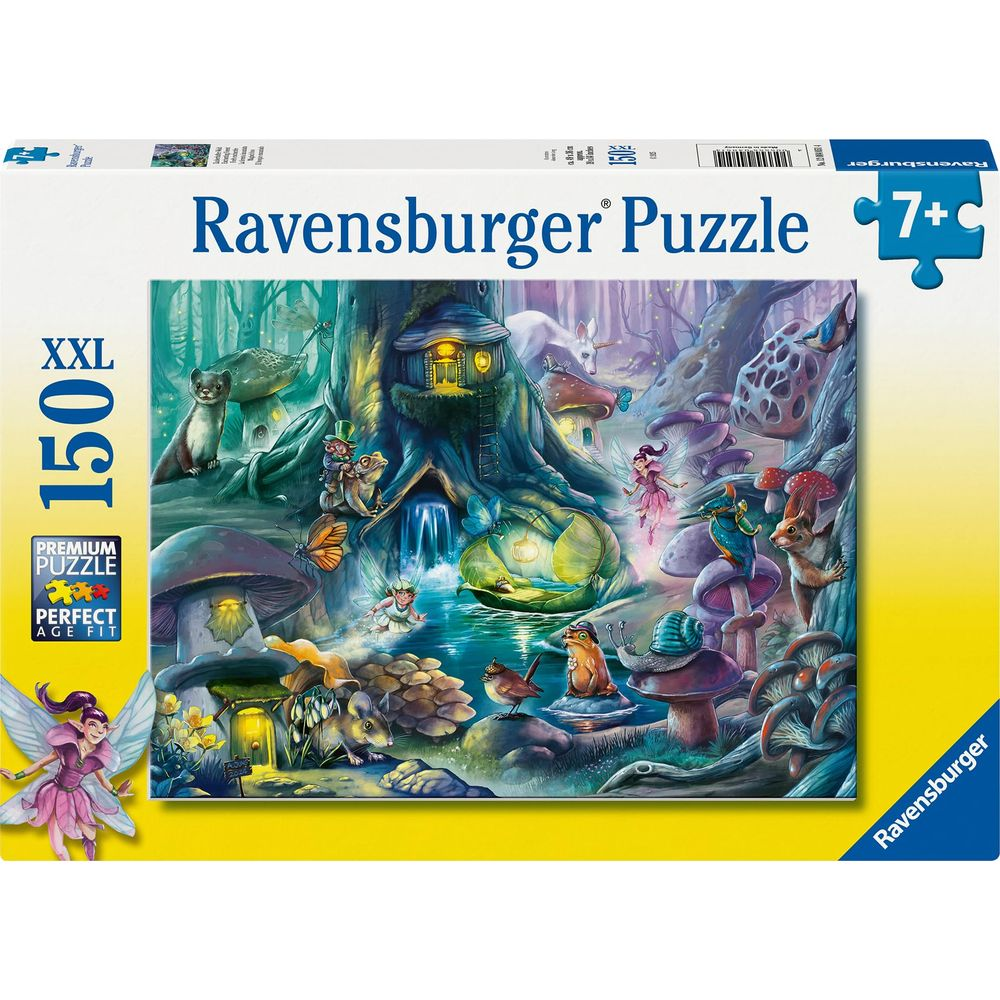 Ravensburger Puzzle: Feen, Tiere und Pilze in einem magischen Wald. 150 Teile.