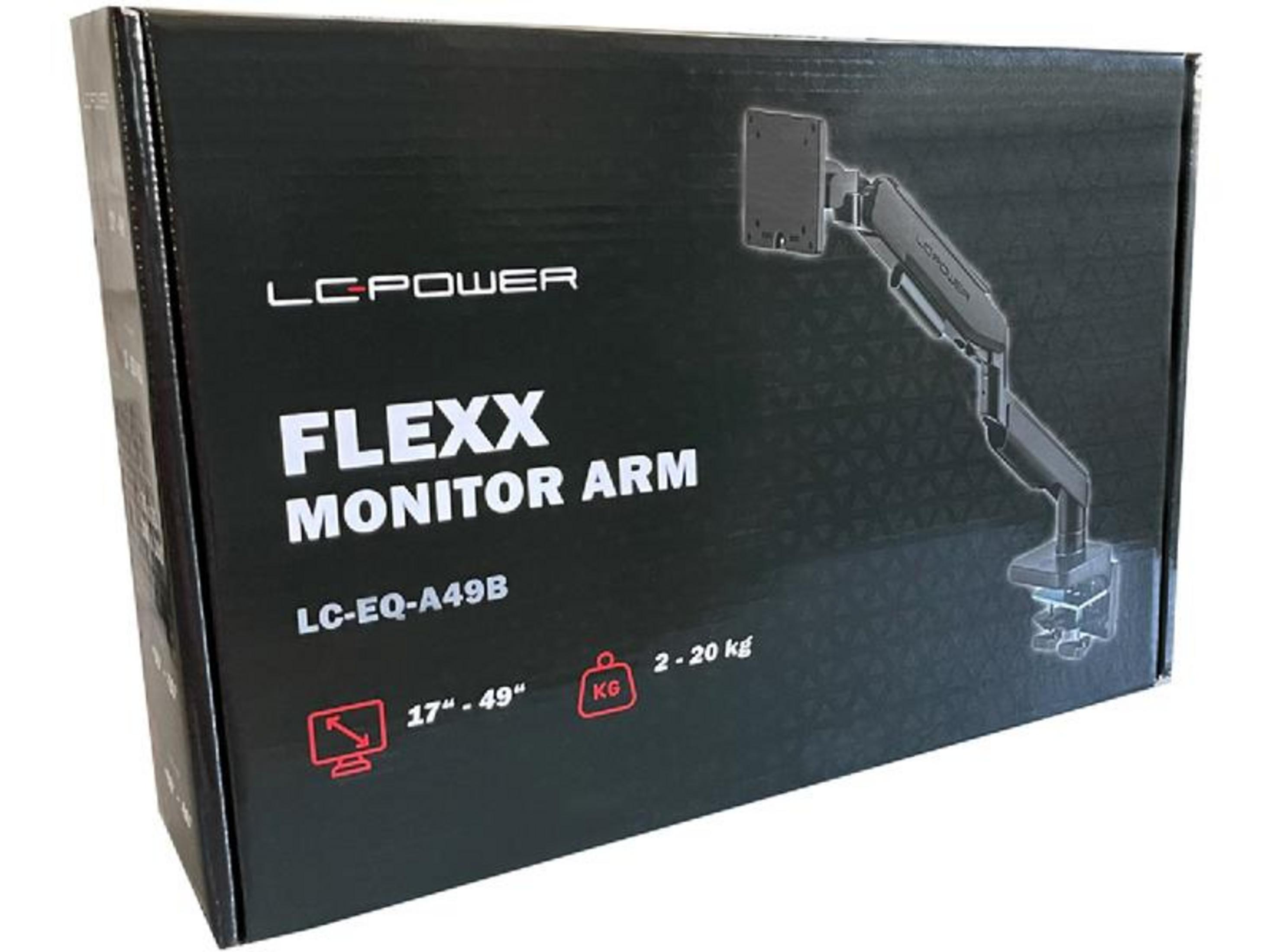 Scatola braccio monitor LC-Power FLEX: nera, mostra braccio.