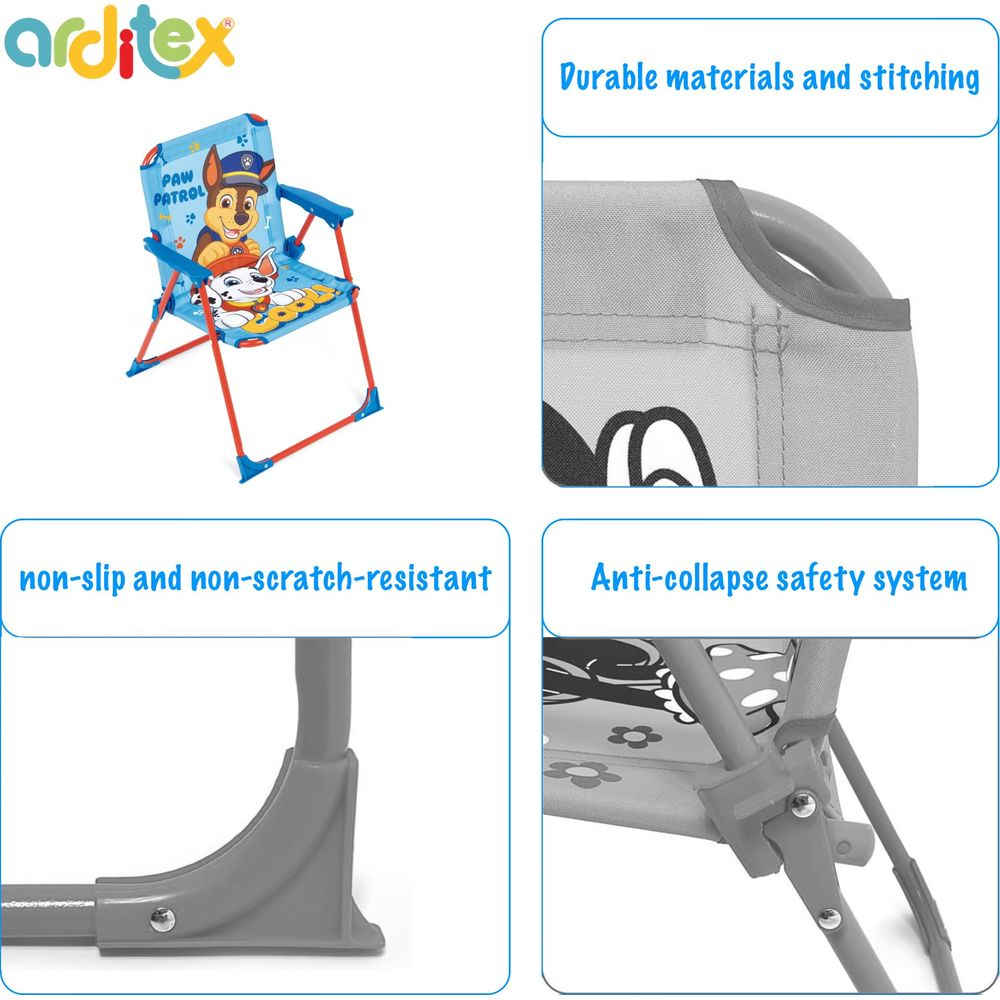 Silla plegable infantil Paw Patrol. Resistente y antideslizante.