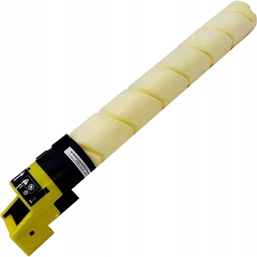 Ein gelber und schwarzer Trommelkern mit einer hellgelben Spule.