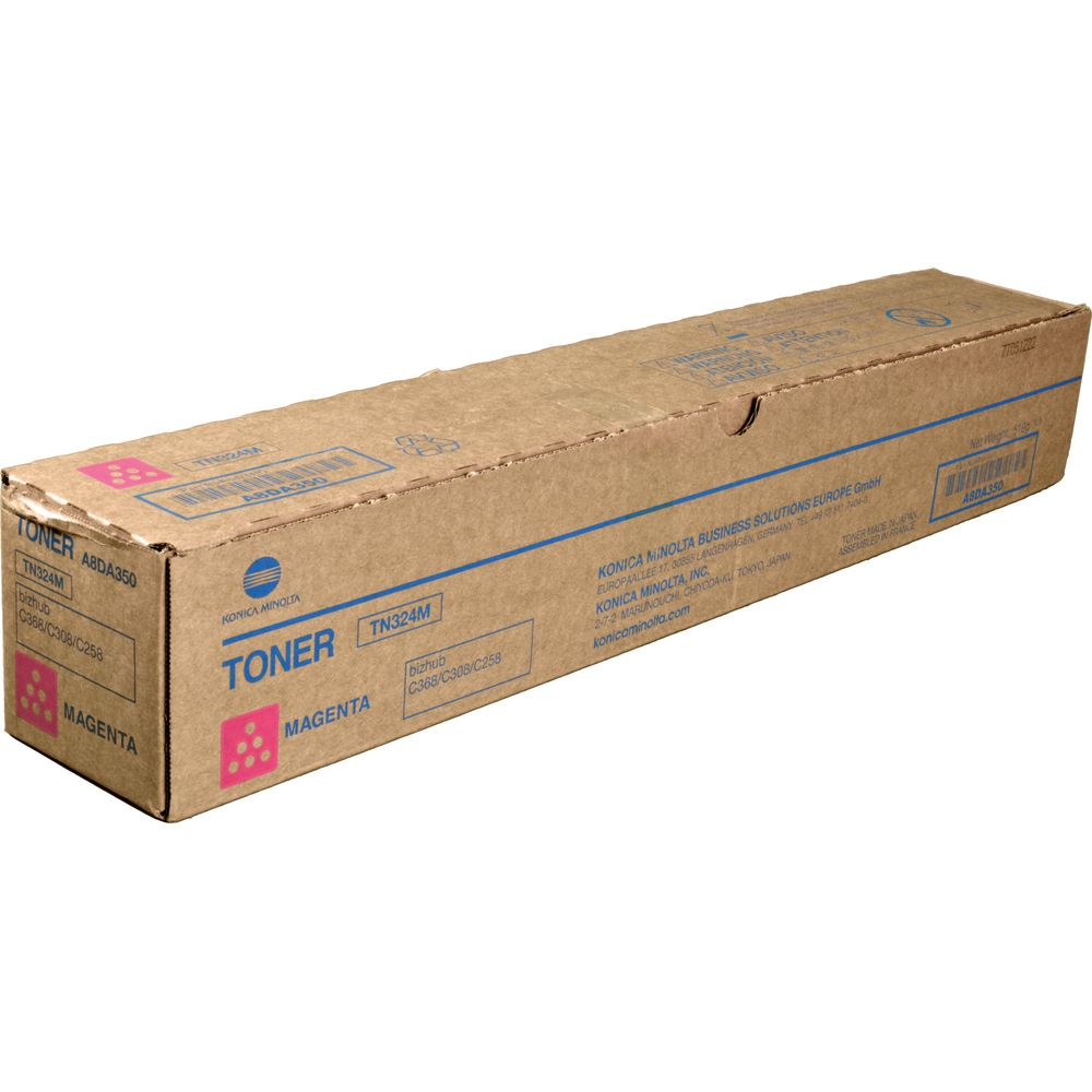 Scatola toner magenta Konica Minolta TN324M per stampanti bizhub C368/C308/C258.