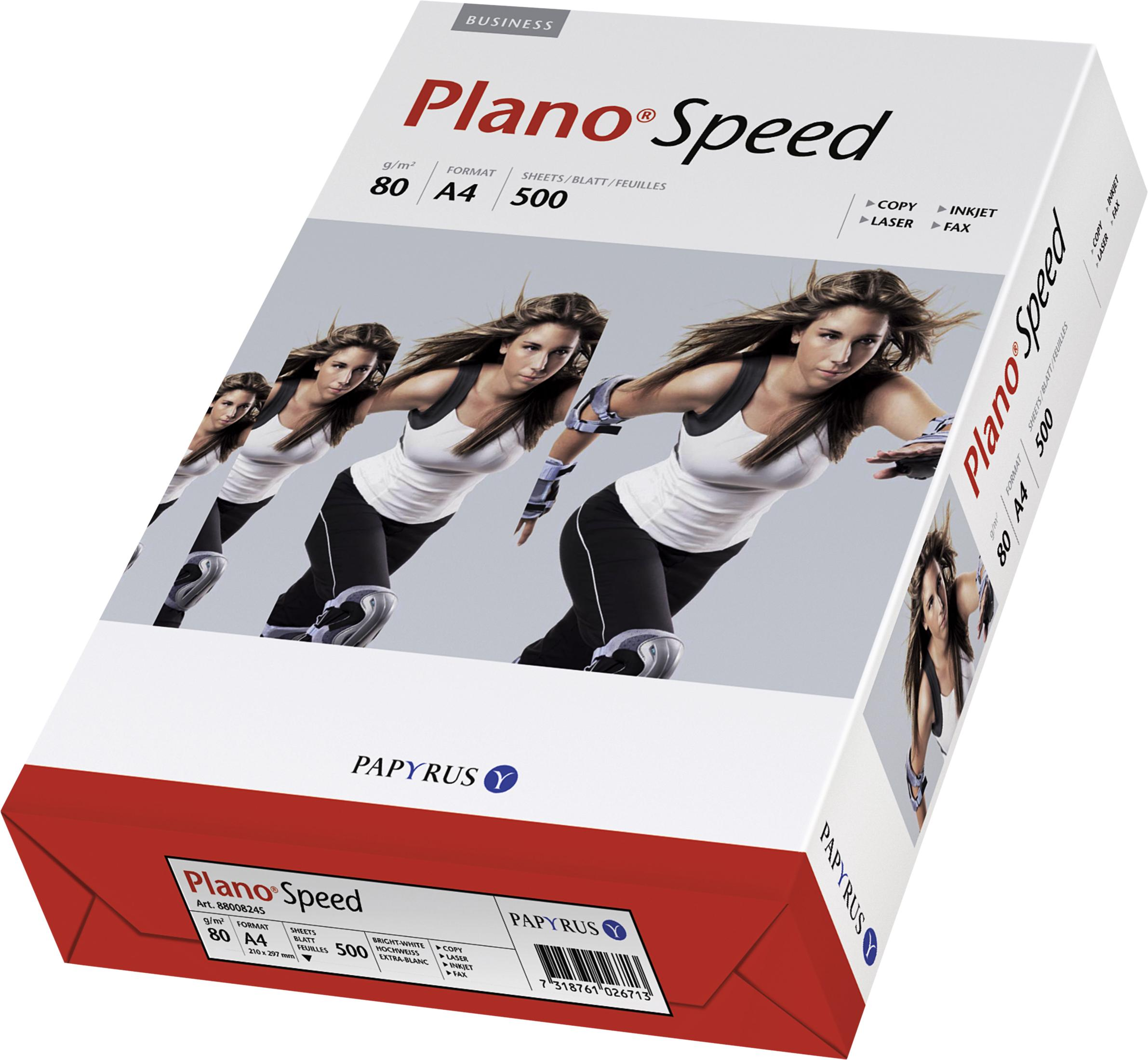Packung Plano Speed Papier mit Frauen im Rollschuh-Design, 80g/m², A4, 500 Blatt.