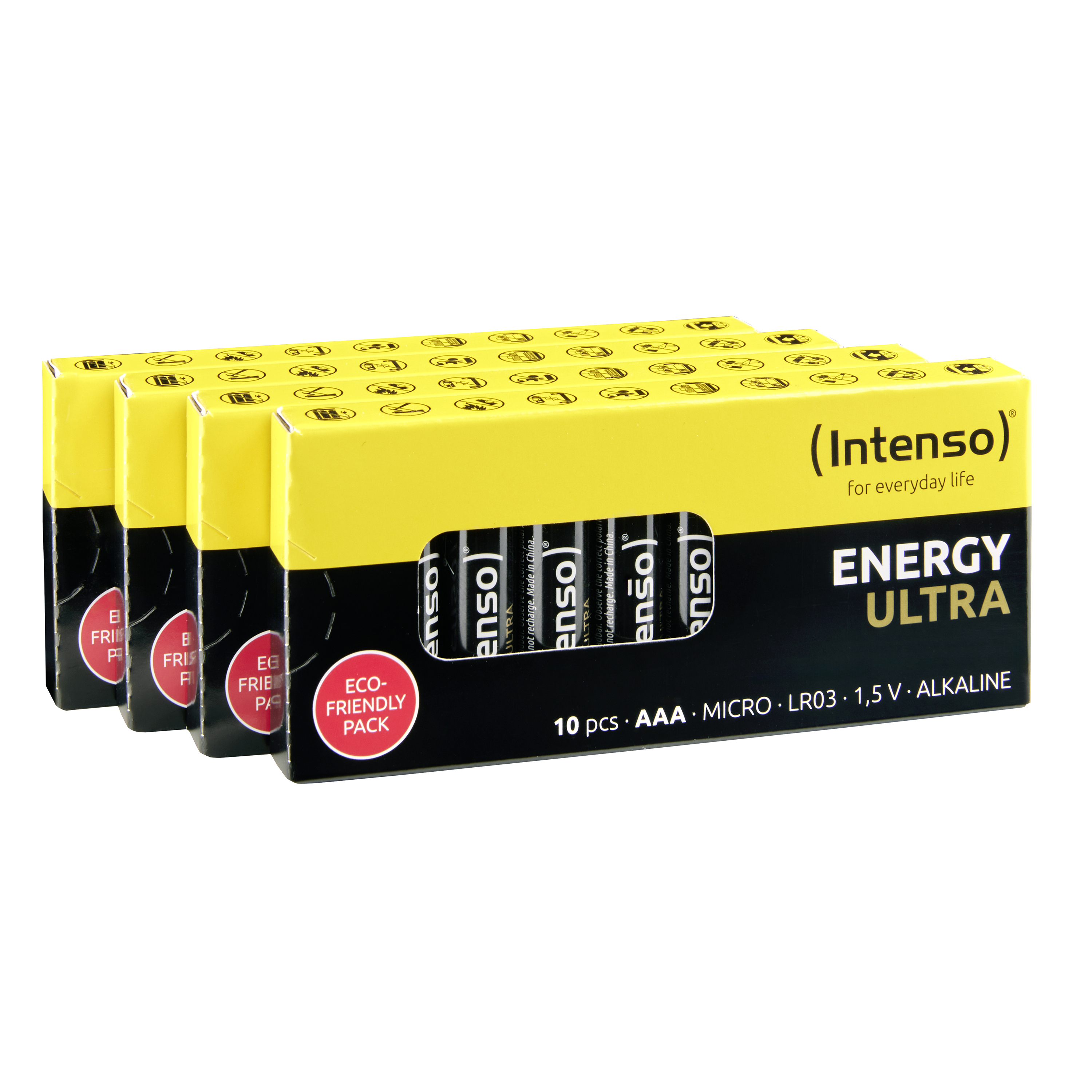 Paquete de 10 pilas AAA Intenso Energy Ultra, alcalinas de 1,5V.
