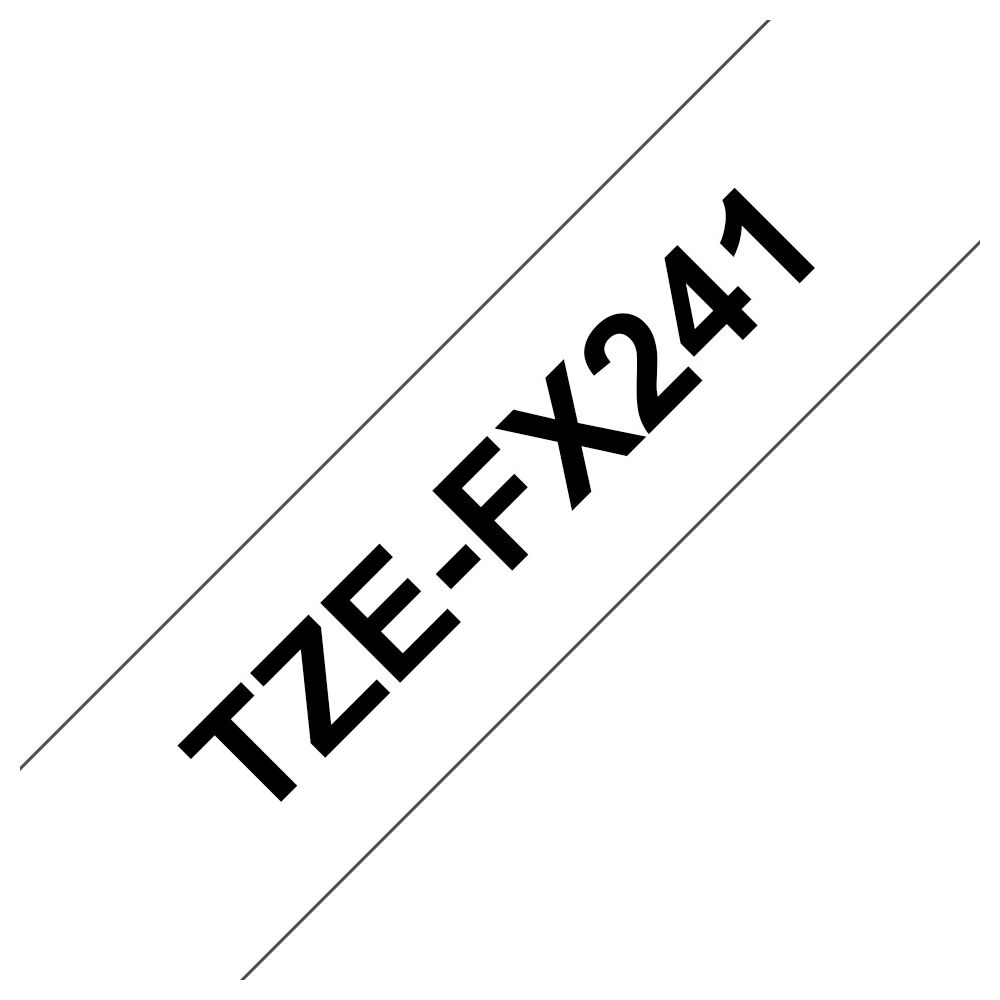 Testo nero TZE-FX241 su sfondo bianco, orientato diagonalmente.