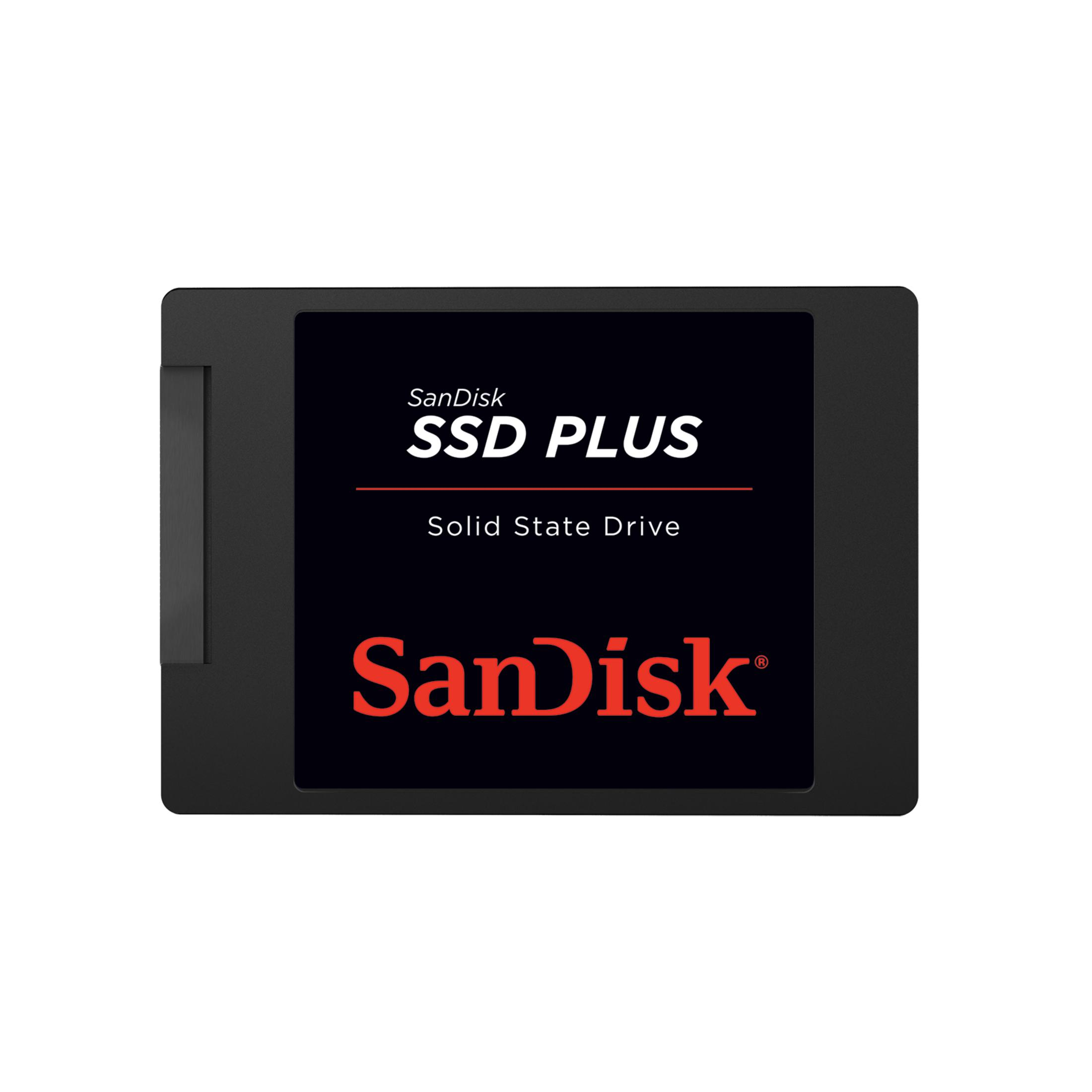 SanDisk SSD PLUS Dysk SSD w kolorze czarnym.