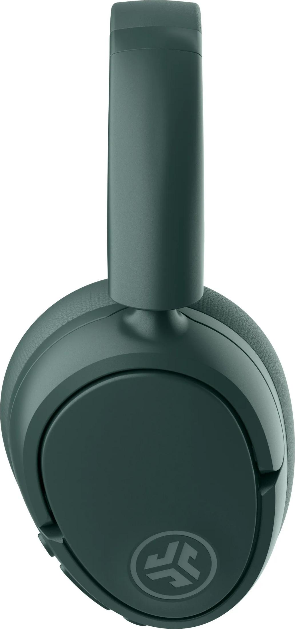 Cuffie verde scuro con logo sul padiglione.