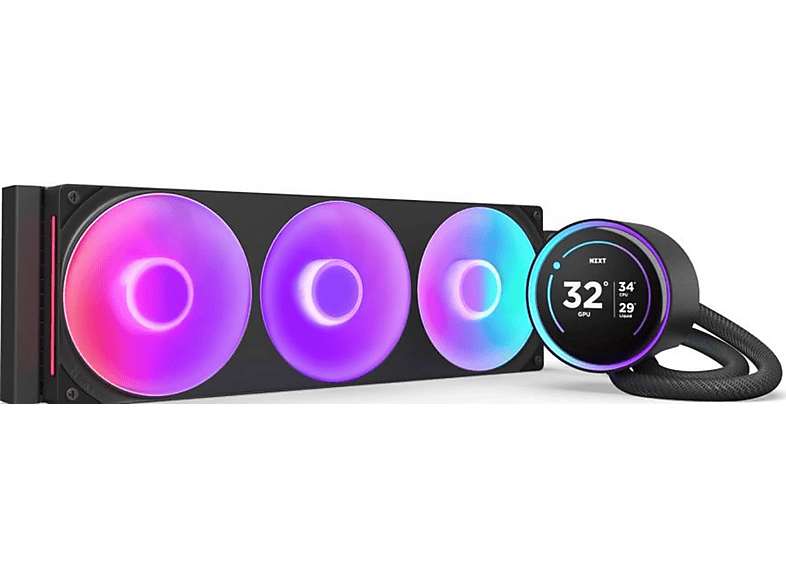 NZXT Kraken Elite RGB IPS LCD 360 mm Intel(1700p/1851p)-AMD Uyumlu İşlemci Sıvı Soğutucu