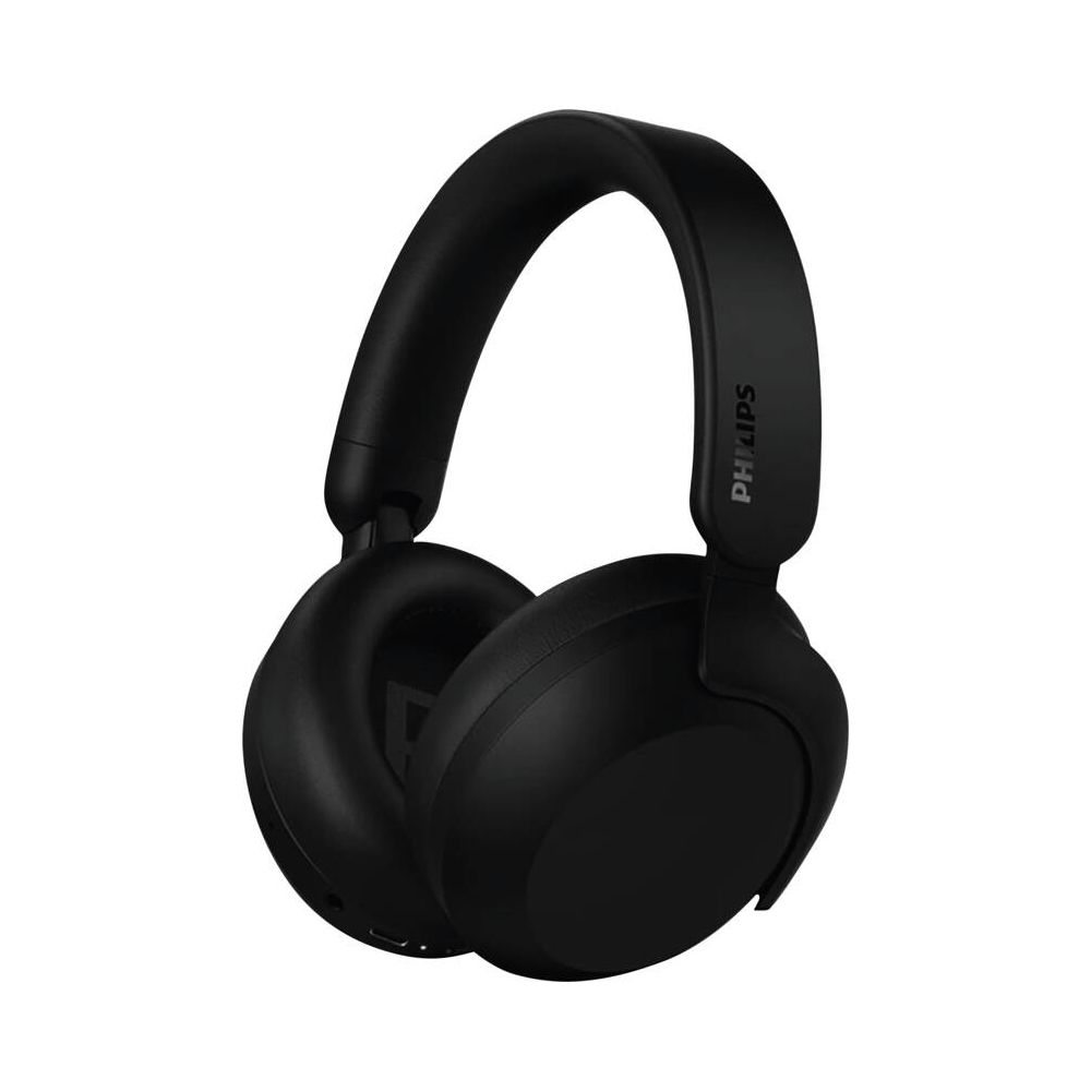 Auriculares negros Philips supraaurales con diadema acolchada.