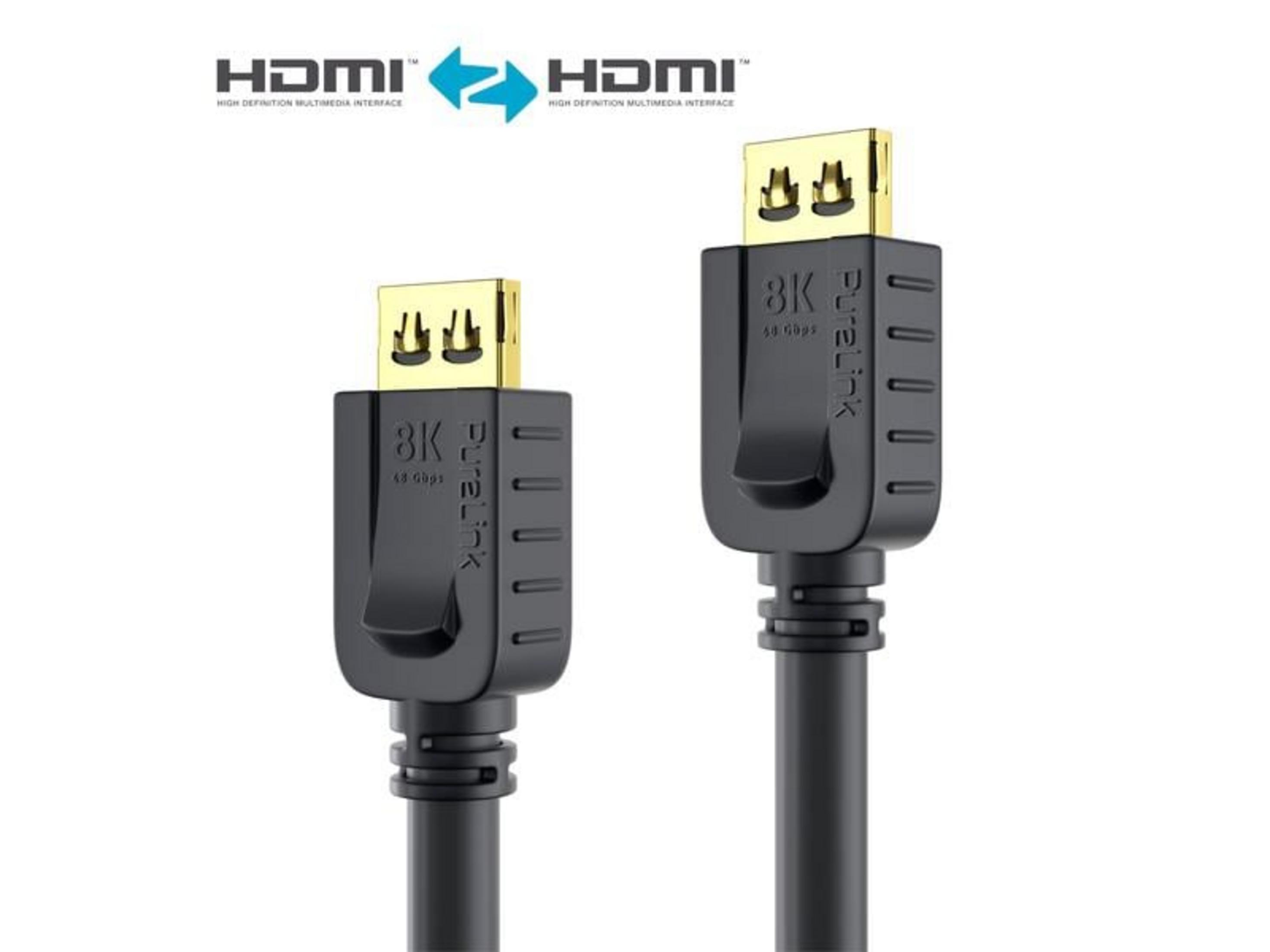 Zwei schwarze HDMI-Kabel mit goldenen Anschlüssen und 8K-Aufdruck.