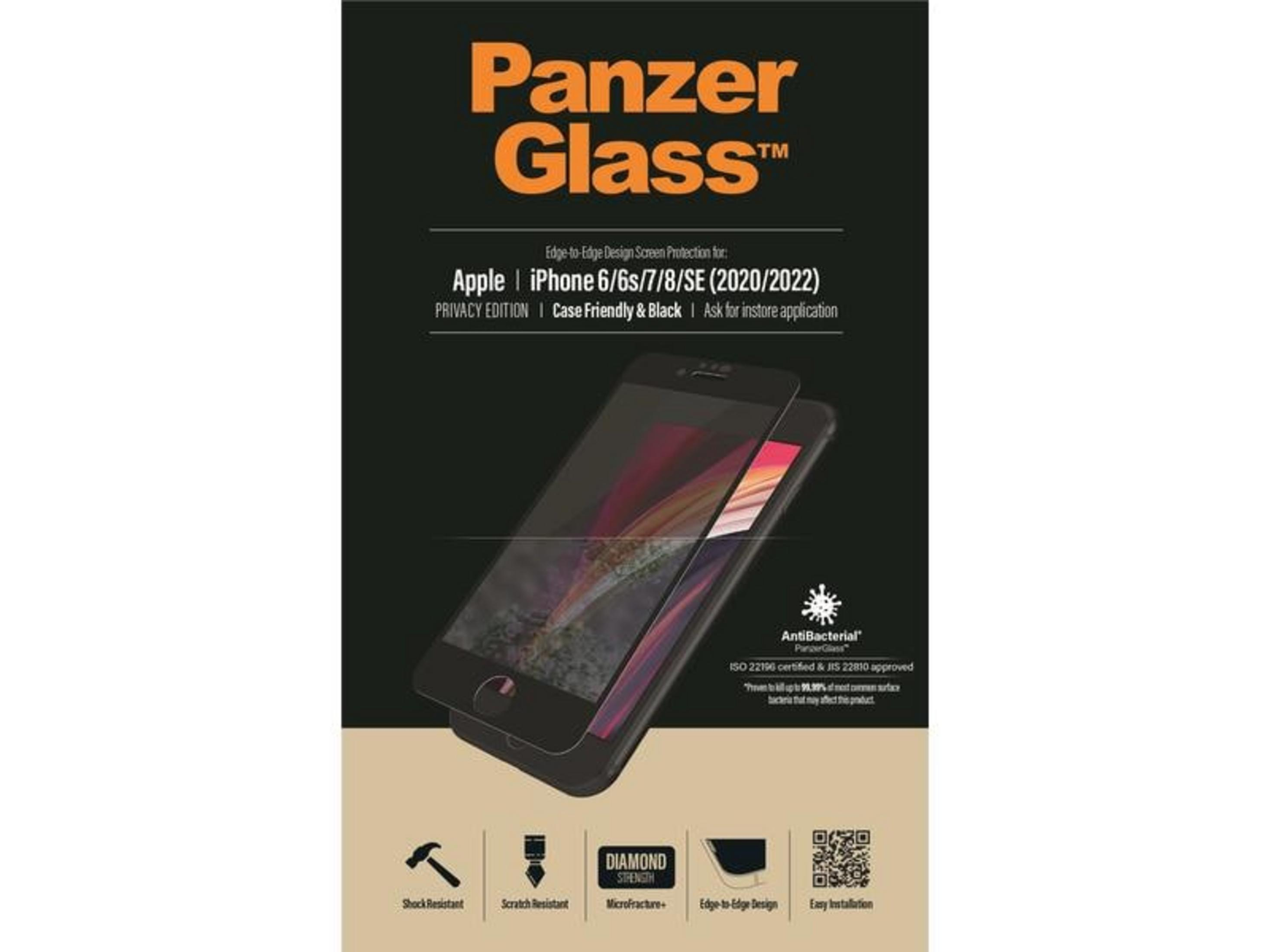 Folia ochronna Panzer Glass do iPhone 6/6s/7/8/SE: Edycja Prywatność.