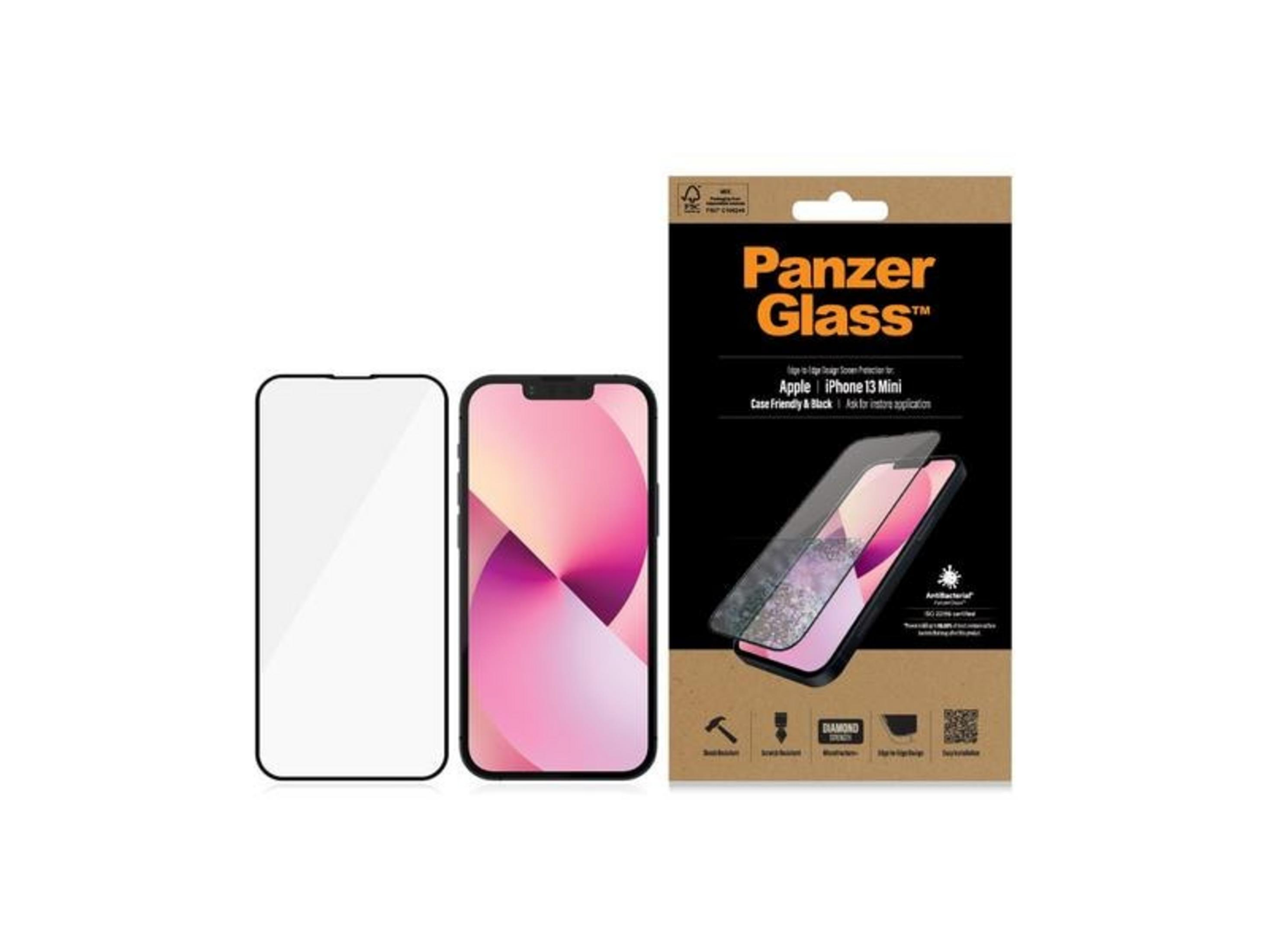 Panzer Glass screenprotector verpakking met twee iPhones.