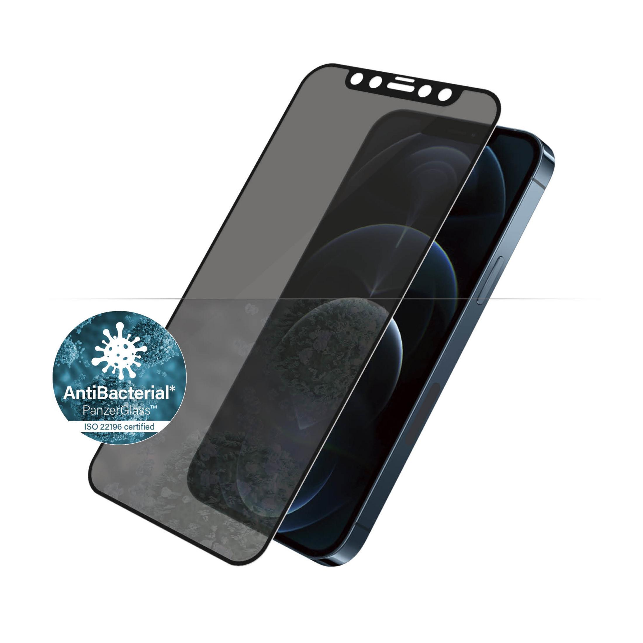 Een PanzerGlass screenprotector voor smartphone, antibacterieel gecertificeerd.