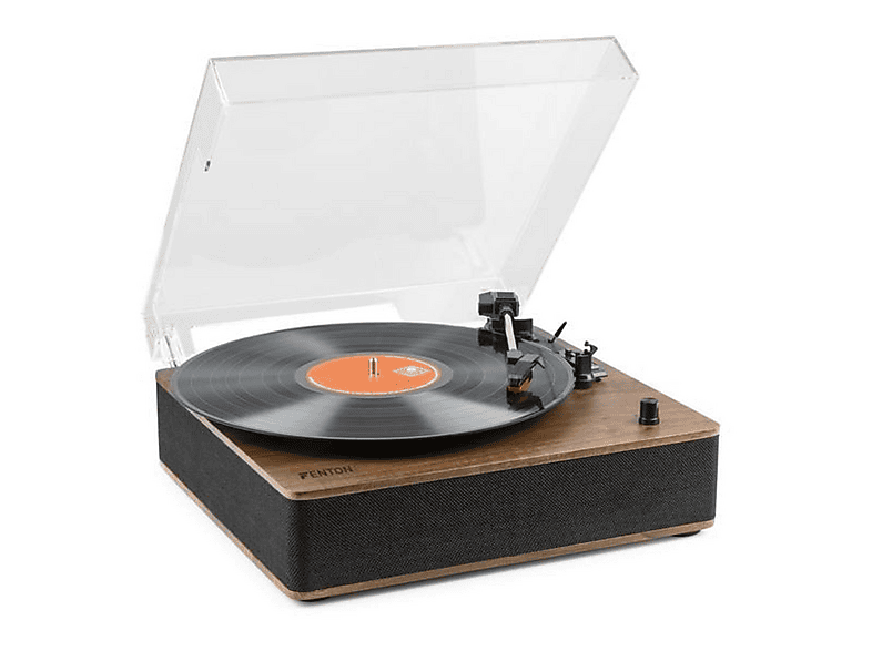 FENTON RP161 platenspeler met Bluetooth en ingebouwde speakers Walnoot
