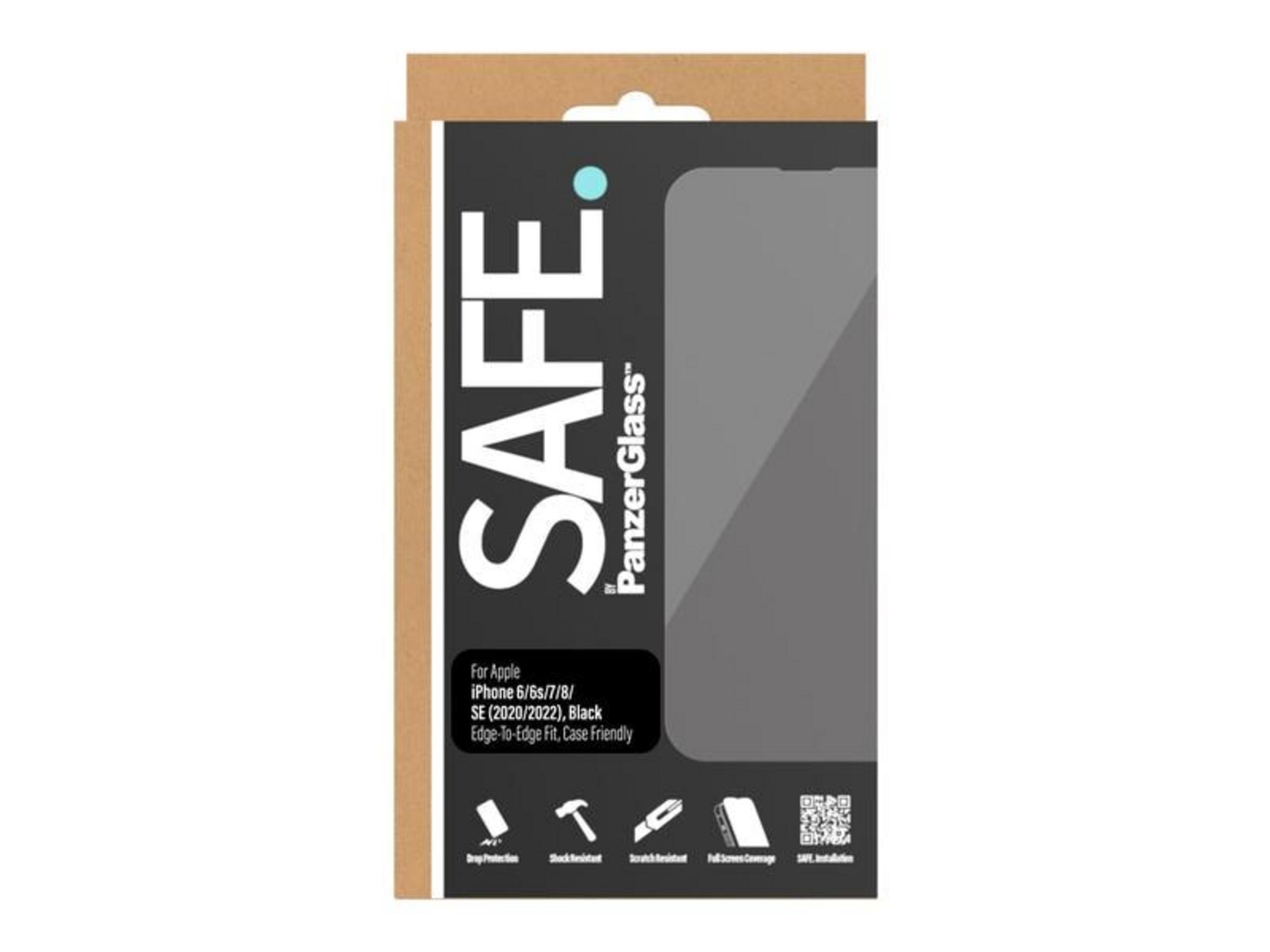 Confezione per protezione schermo PanzerGlass per Apple iPhone 6/6s/7/8/SE.