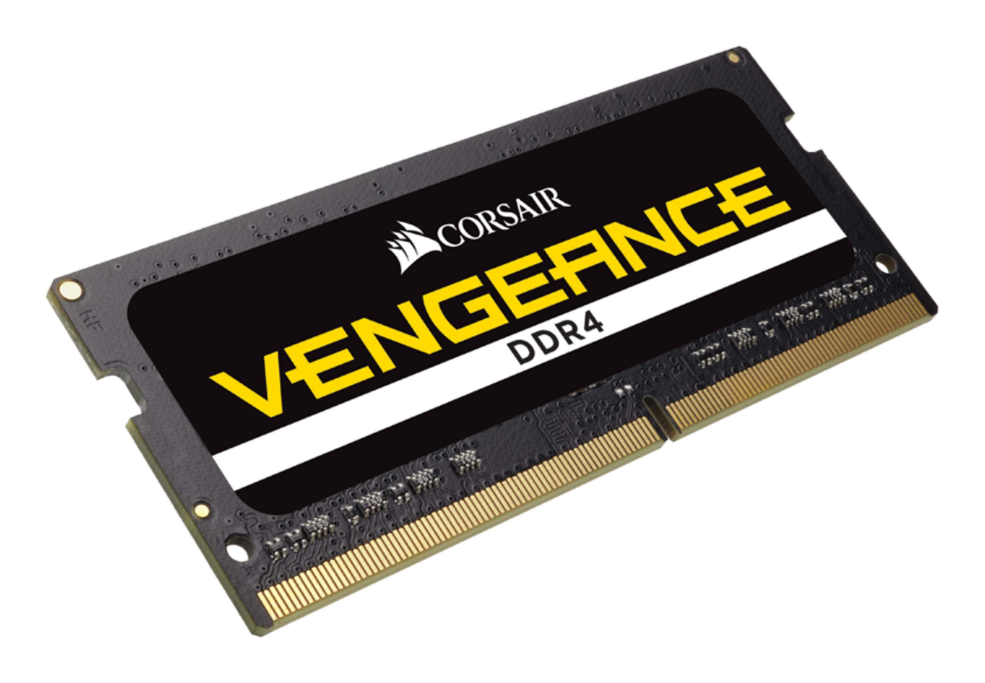 Moduł RAM Corsair Vengeance DDR4 na białym tle.
