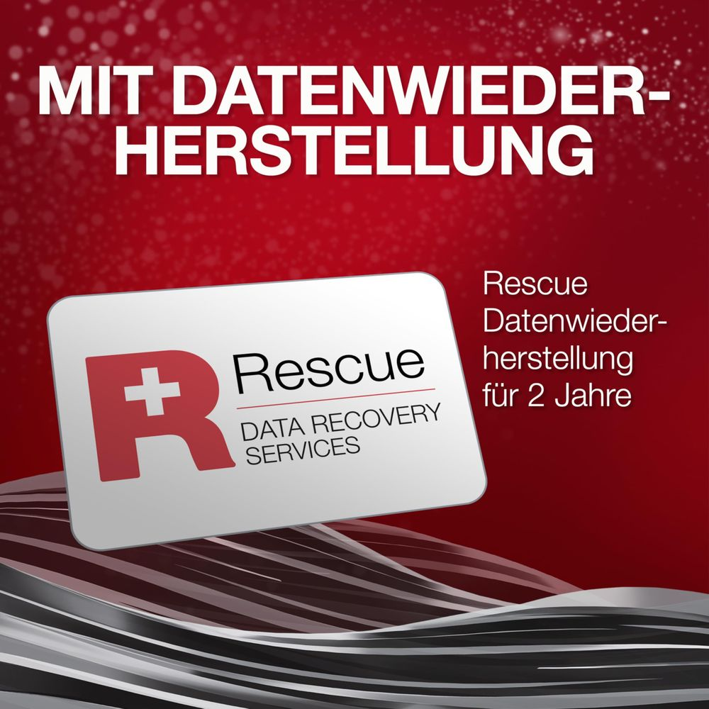 Logo z "R+" i "Rescue Data Recovery Services". Tytuł: Odzyskiwanie danych.