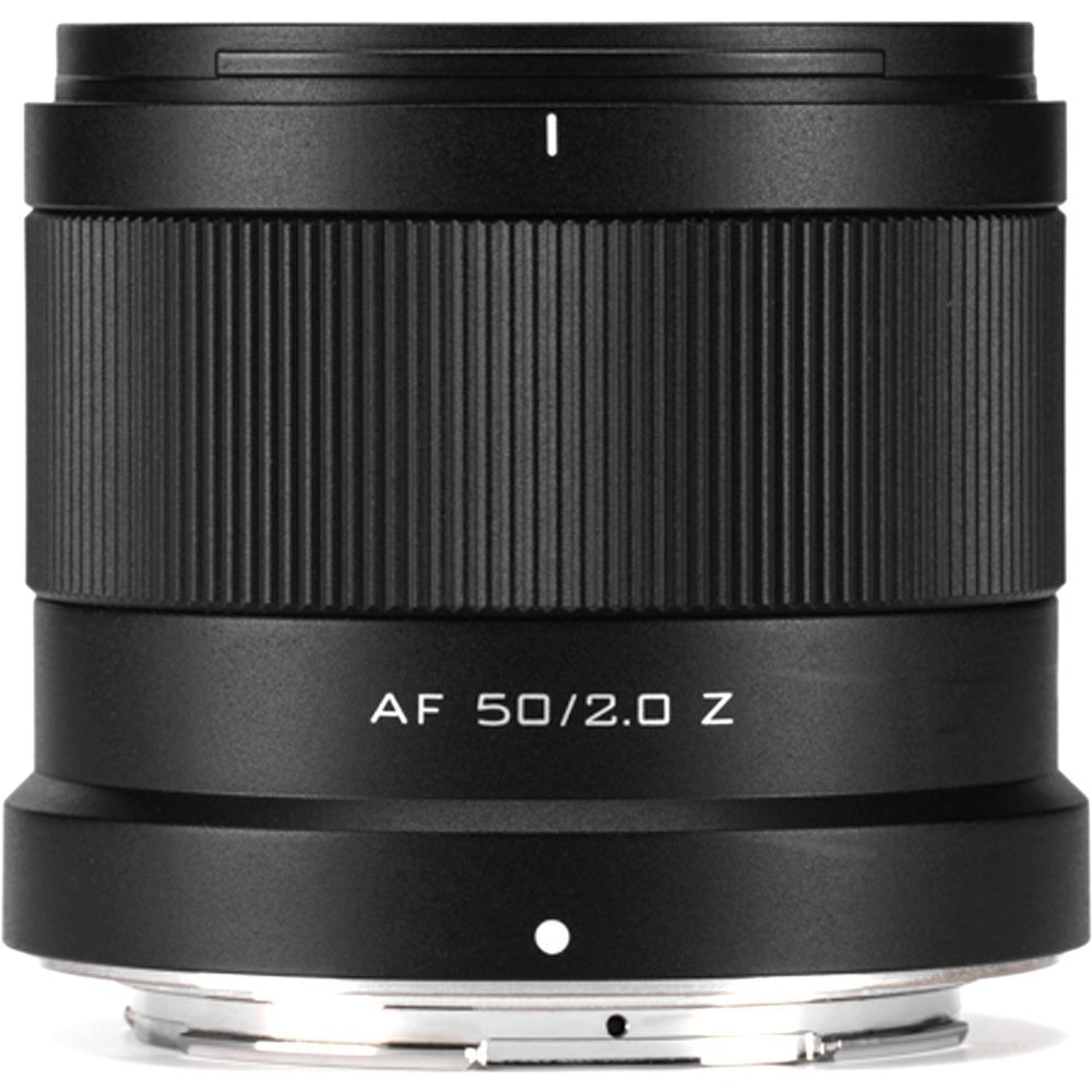 Un obiettivo per fotocamera nero con la scritta AF 50/2.0 Z.
