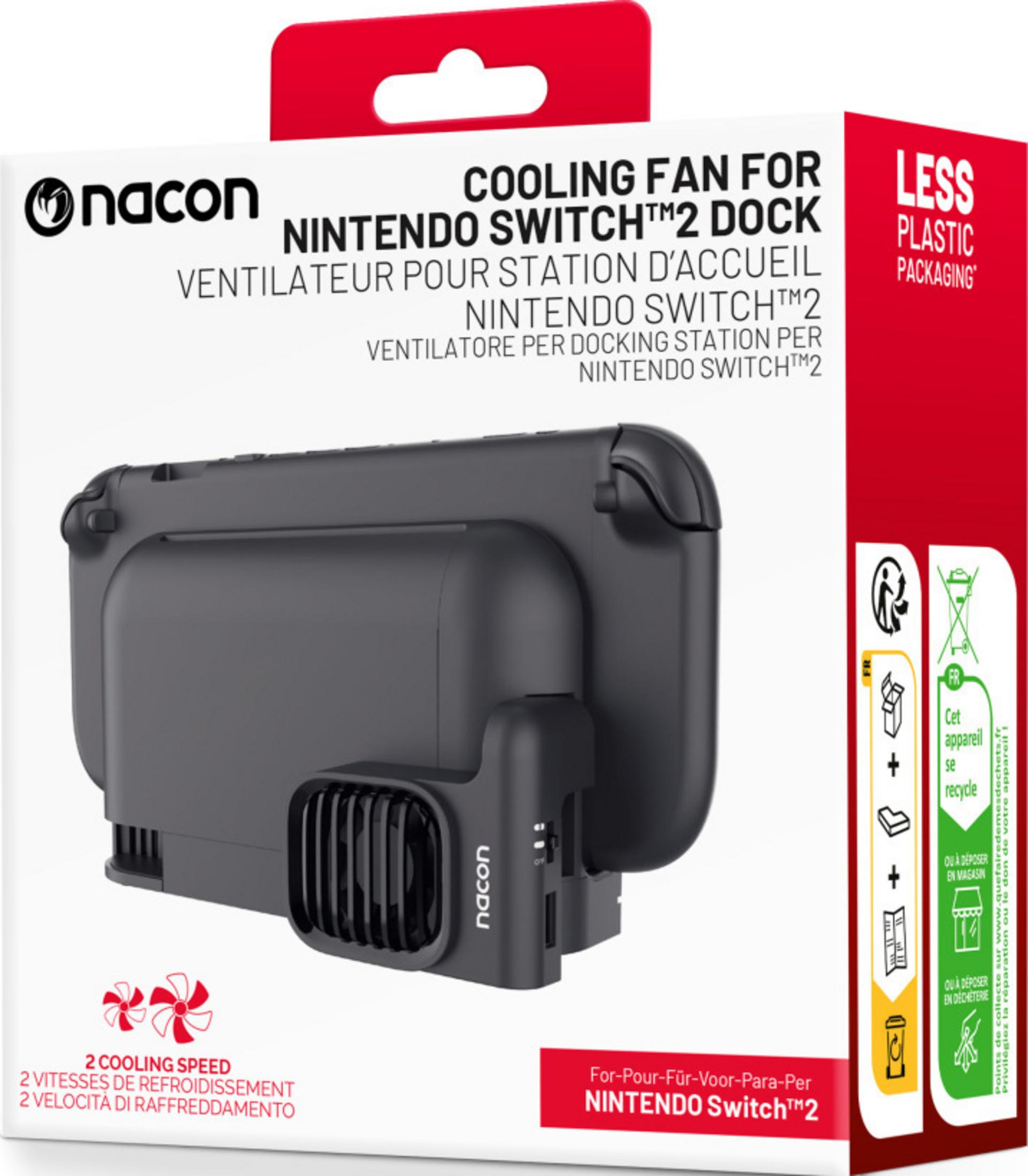 Ventilador Nacon para base Nintendo Switch, con 2 velocidades.