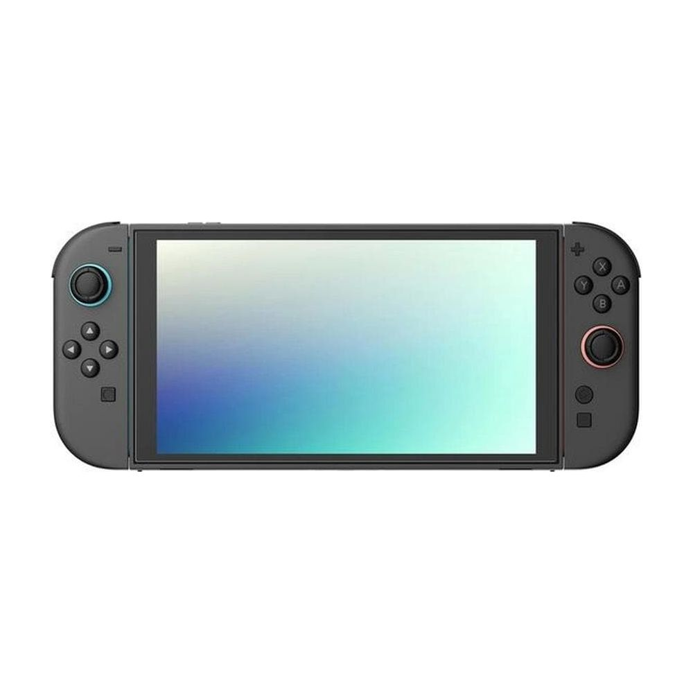Console di gioco portatile grigia con schermo grande e pulsanti di controllo.