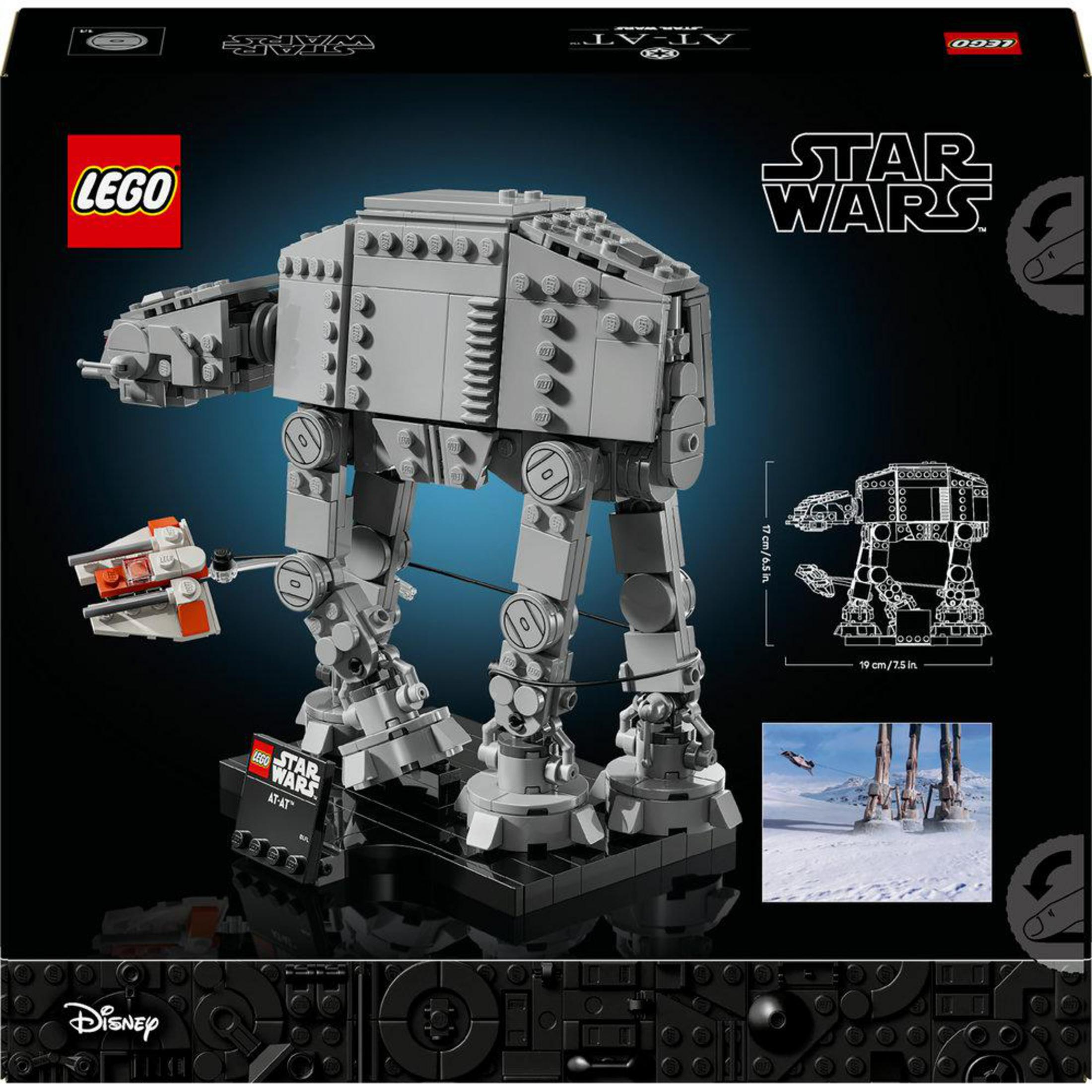 LEGO Star Wars AT-AT modeli Snowspeeder ile, boyutları 19x17cm.