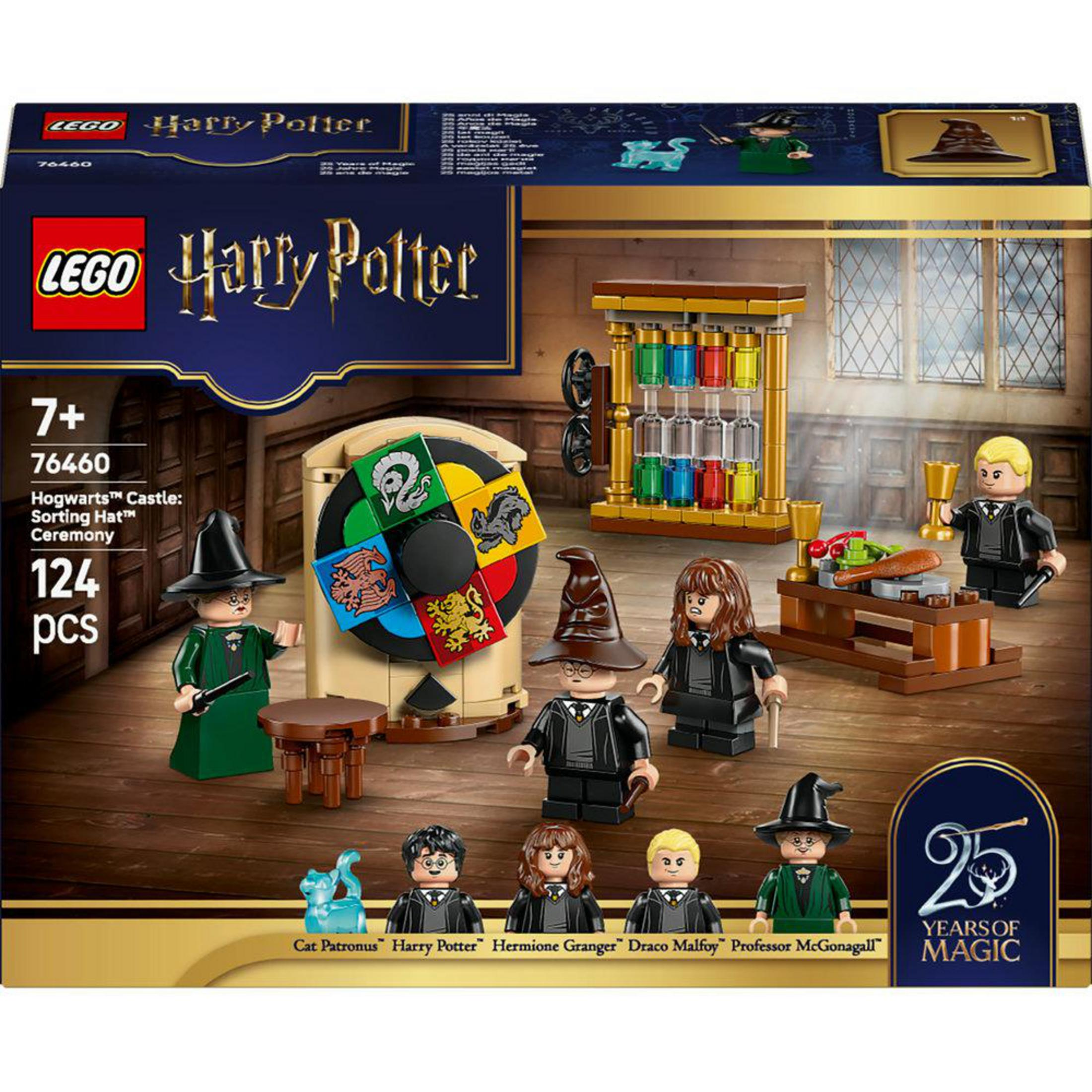 LEGO Harry Potter Seçmen Şapka Töreni seti, figürler ve aksesuarlar.