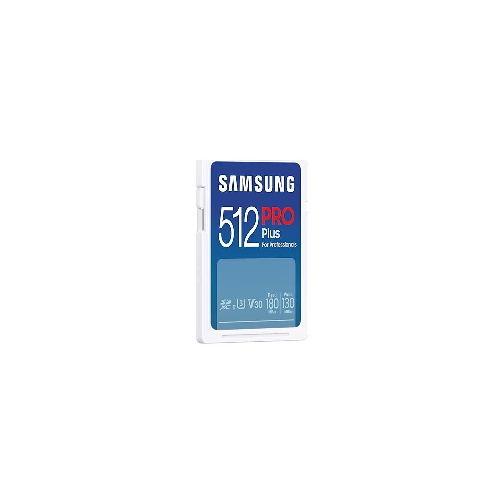 Karta SD Samsung 512GB PRO Plus V30, odczyt 180MB/s, zapis 130MB/s.
