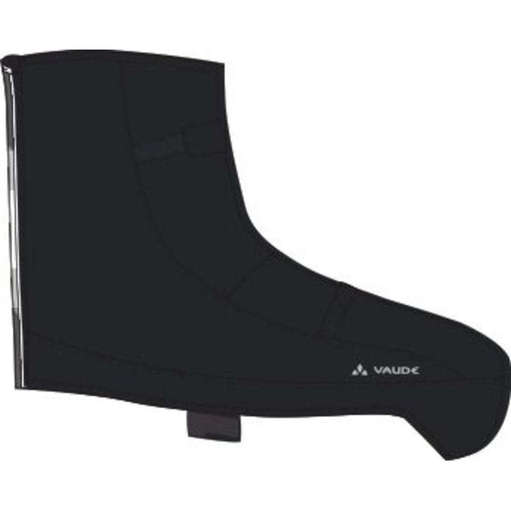 Czarny ochraniacz na buty z logo Vaude na białym tle.