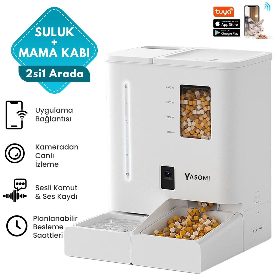 YASOMI DU-F03V SmartPaw+ 2'si 1 Arada 4L/5L Kapasiteli Pilli