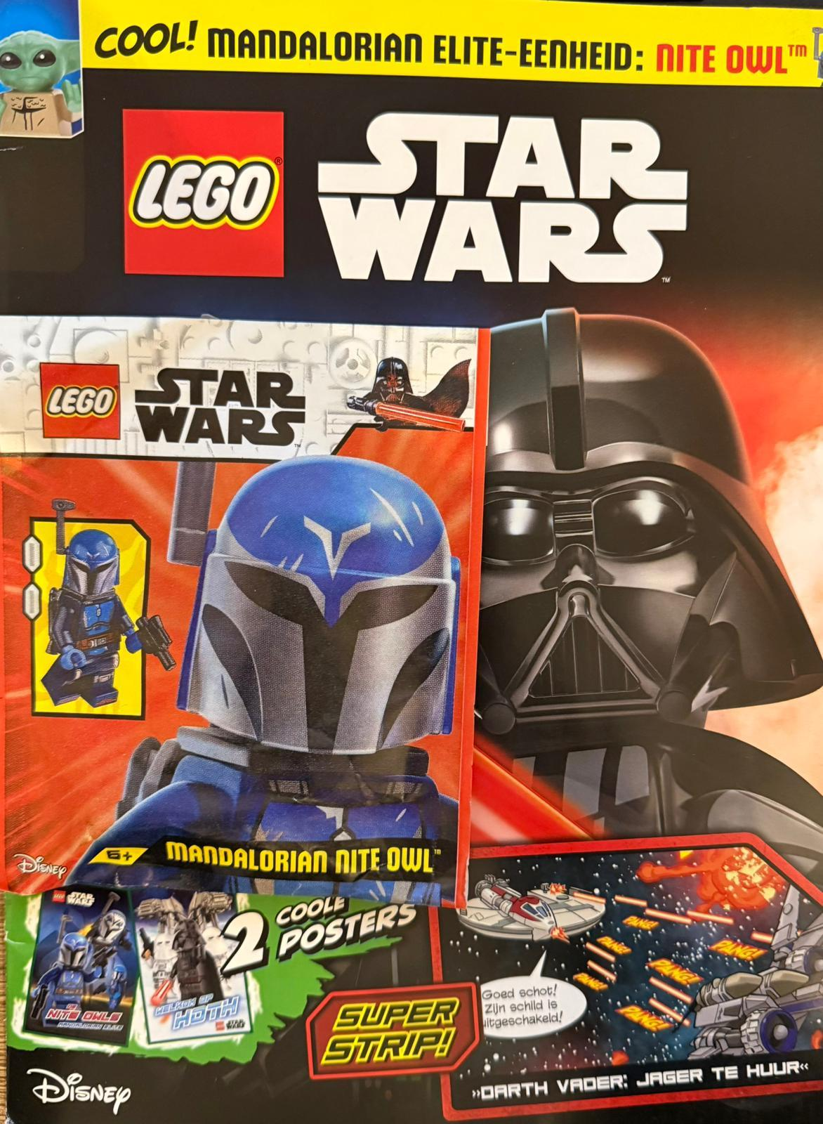 Darth Vader ve Mandalorian karakterlerinin olduğu LEGO Star Wars dergisi.