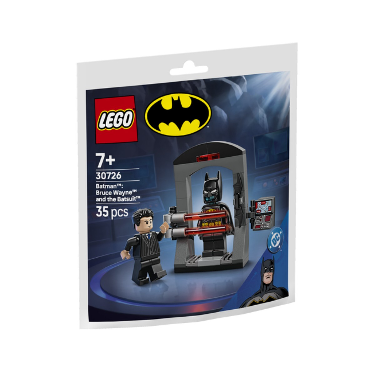 Laboratuvarda Bruce Wayne ve Batman figürlü LEGO Batman seti.