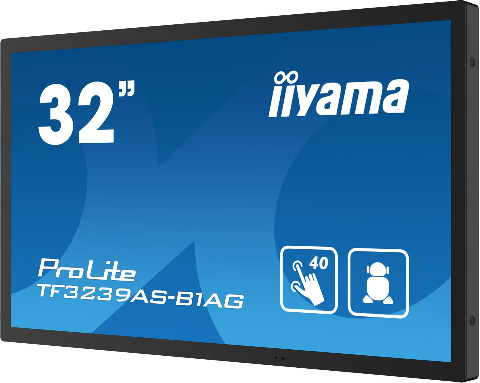 Monitor iiyama ProLite o przekątnej 32 cale wyświetla logo '32"' i 'iiyama'.